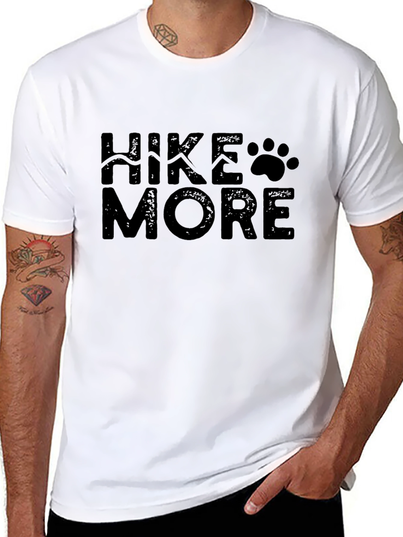Hike More Graphic Tee - Black Casual Shirt