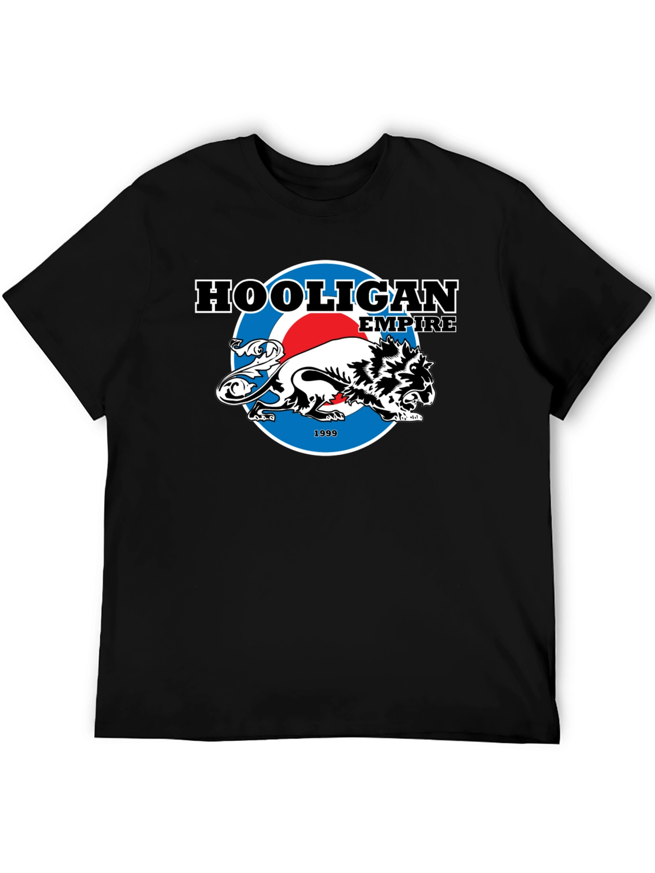 Hooligan Empire Lion Graphic Tee - Black Cotton T-Shirt