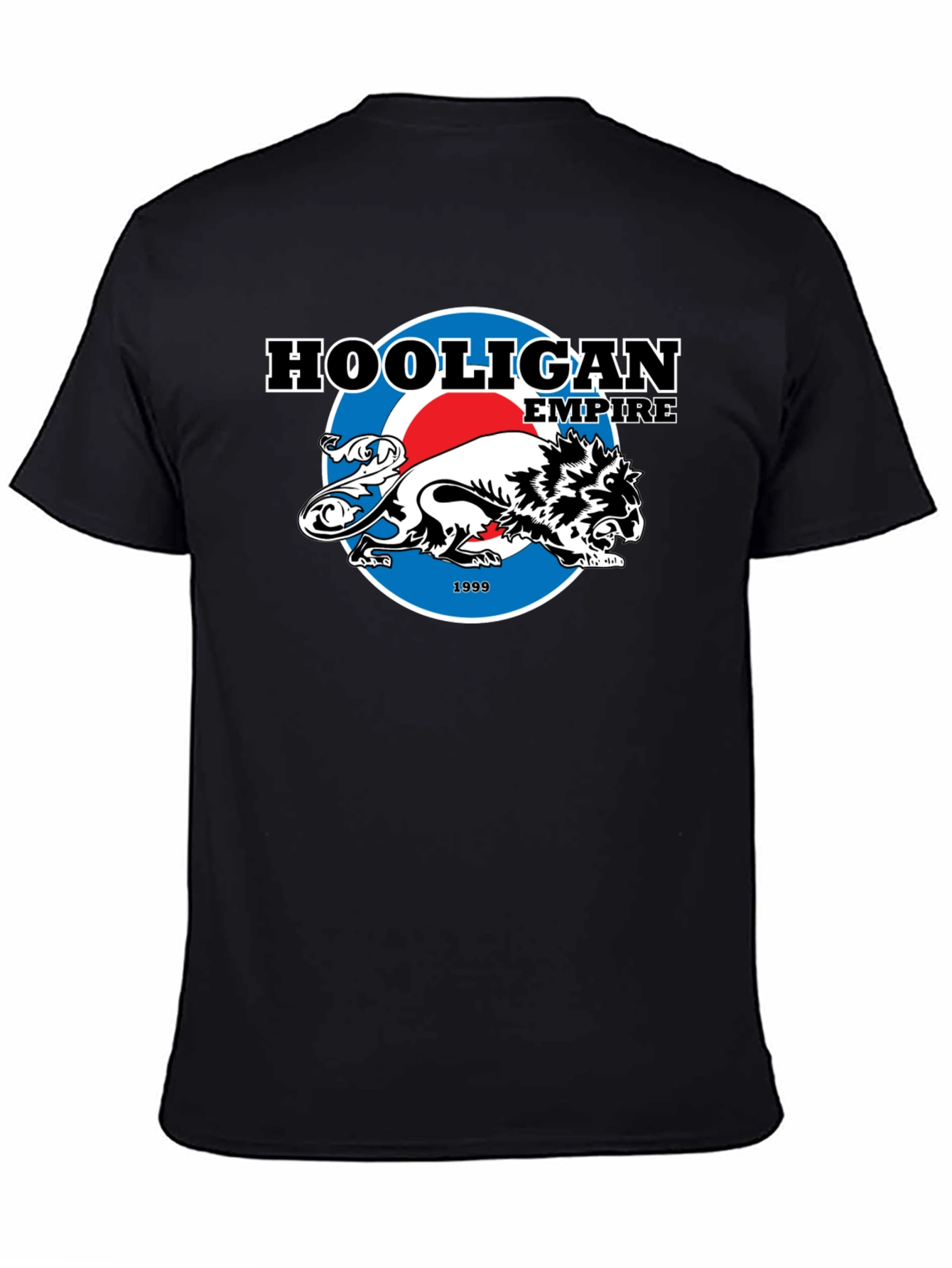 Hooligan Empire Lion Graphic Tee - Black Cotton T-Shirt