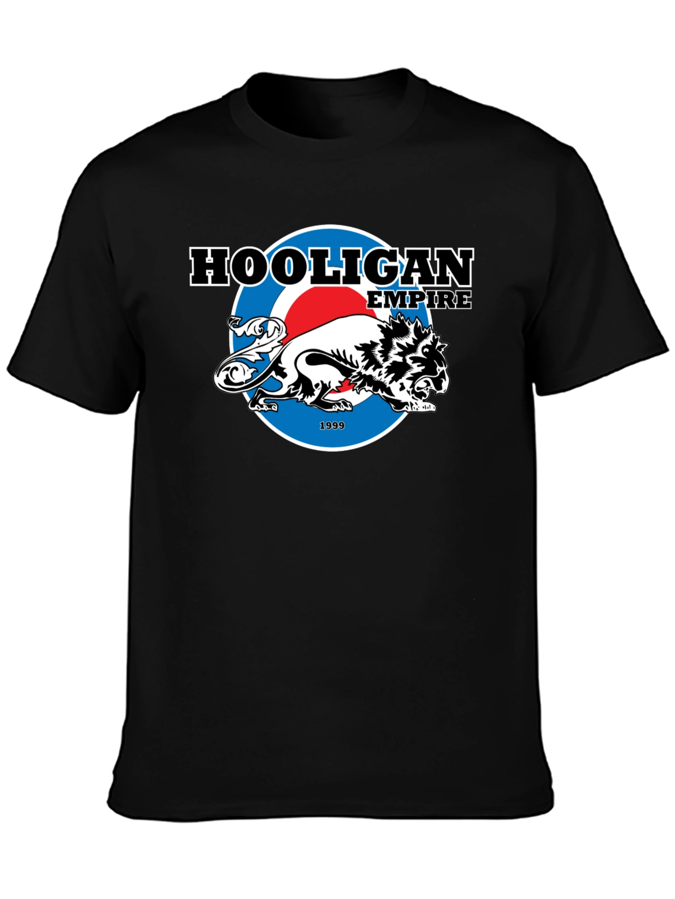Hooligan Empire Lion Graphic Tee - Black Cotton T-Shirt