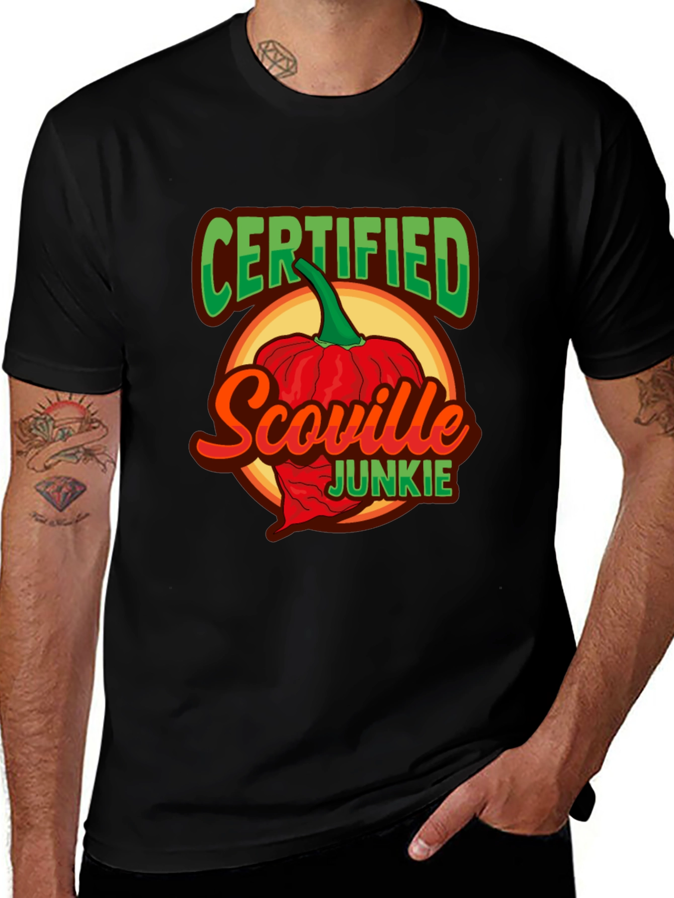 Certified Scoville Junkie Graphic T-Shirt - Spicy Food Lover