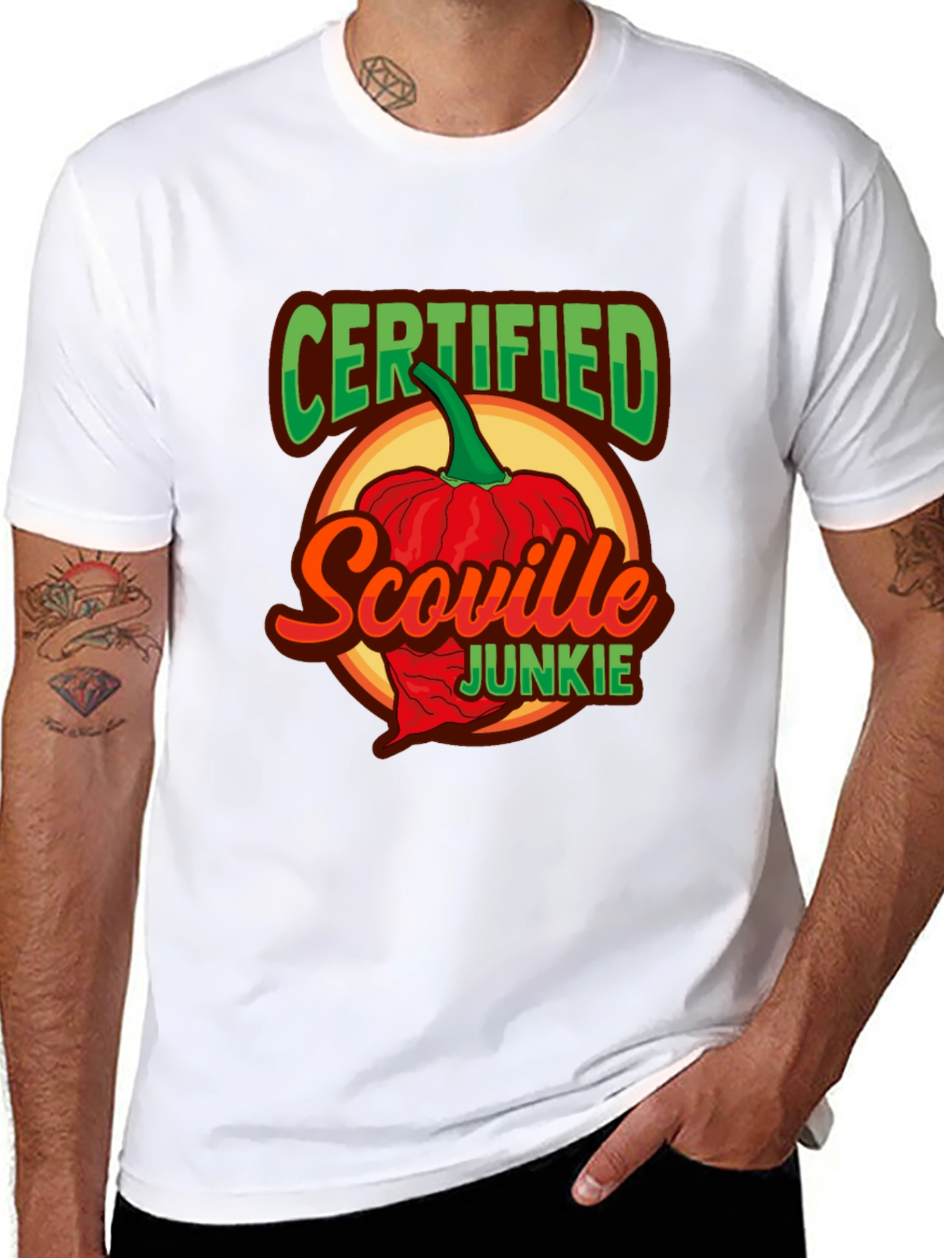 Certified Scoville Junkie Graphic T-Shirt - Spicy Food Lover