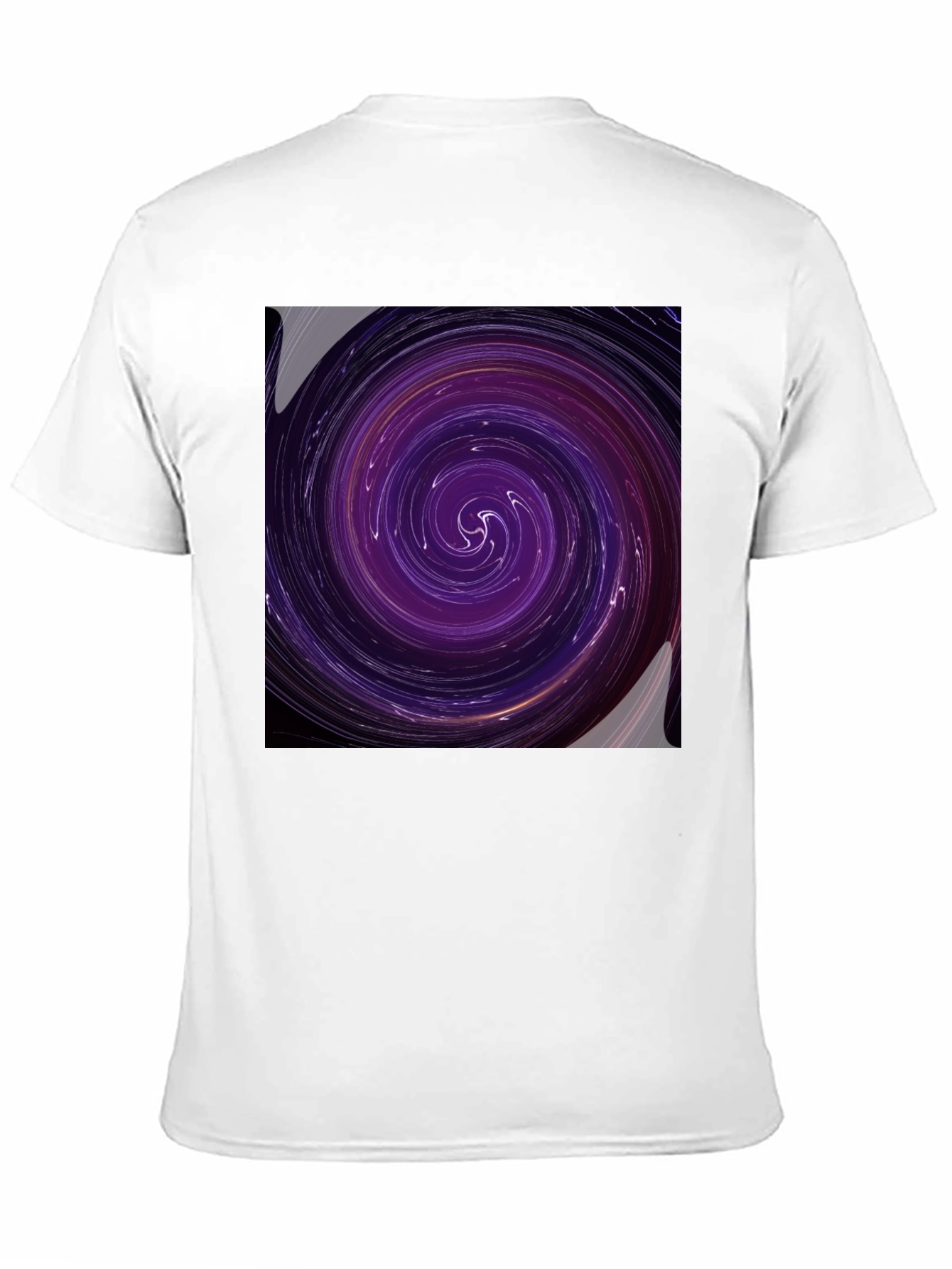 Cosmic Vortex Graphic Tee - Black Cotton Blend