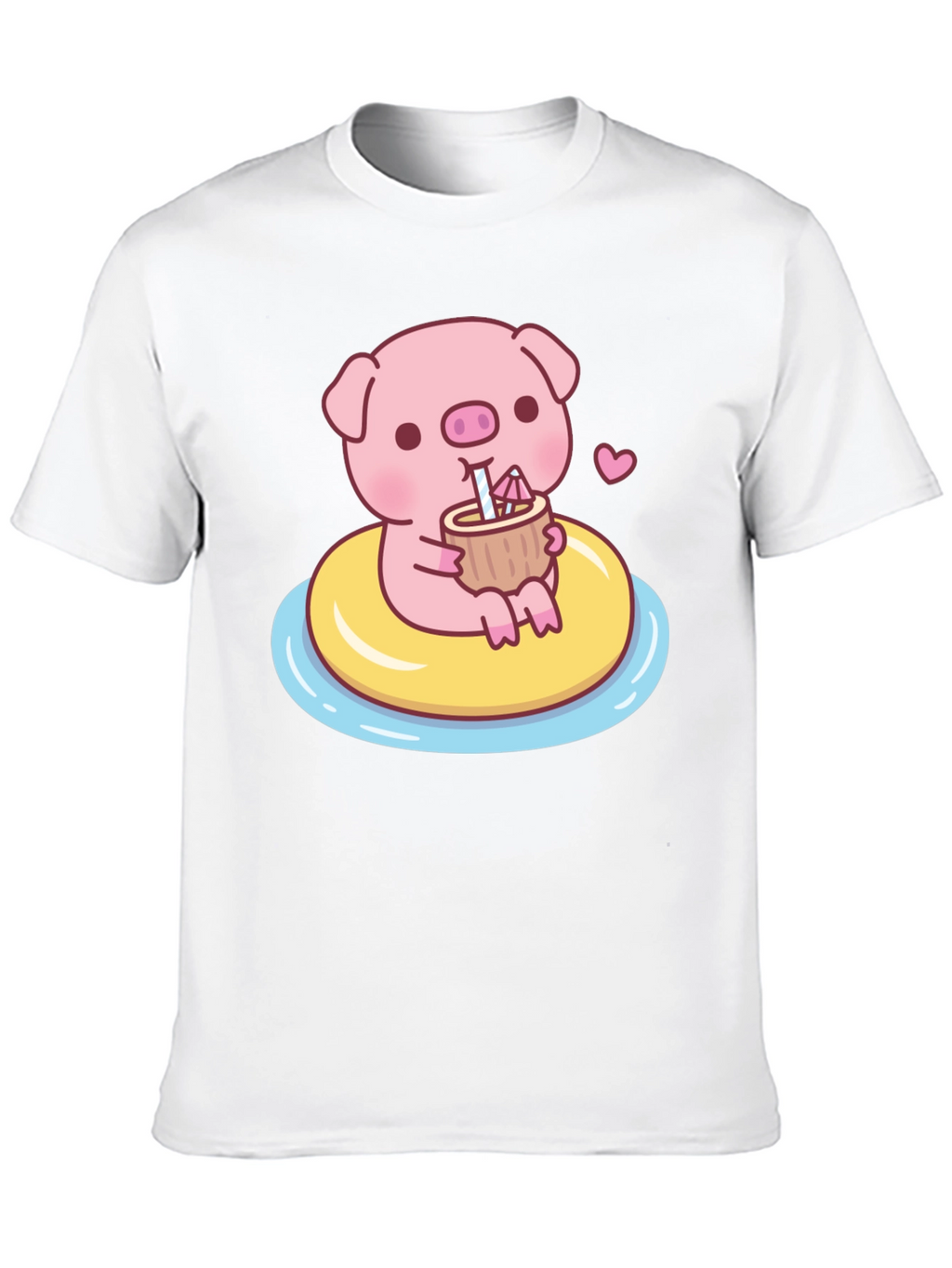 Cute Pig T-Shirt - Summer Float Fun