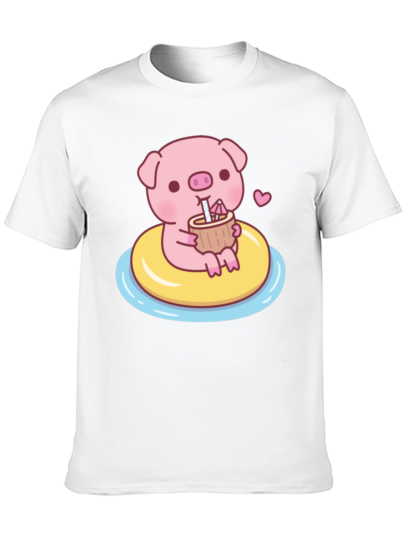 Cute Pig T-Shirt - Summer Float Fun