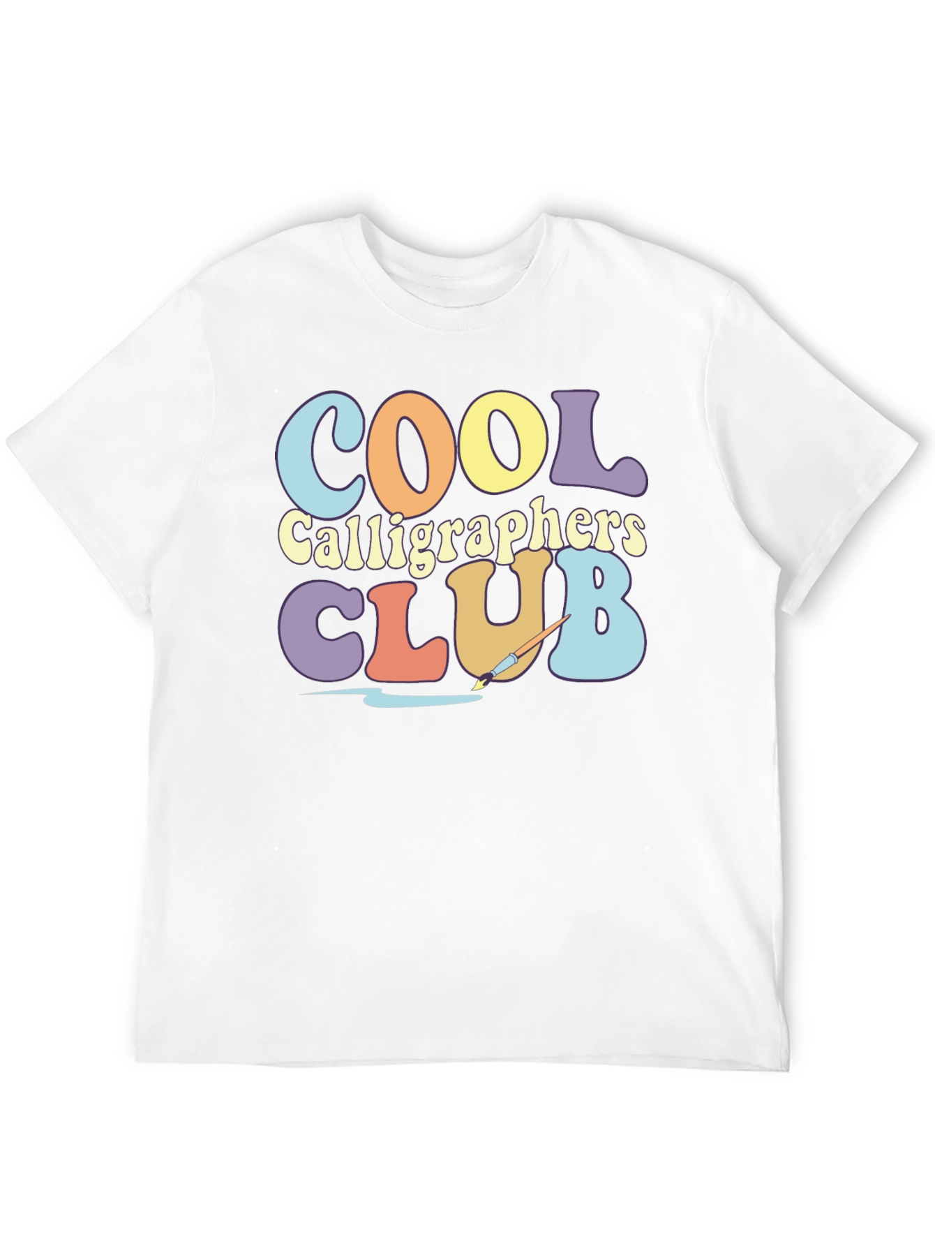Cool Calligraphers Club Graphic Tee - Retro Design