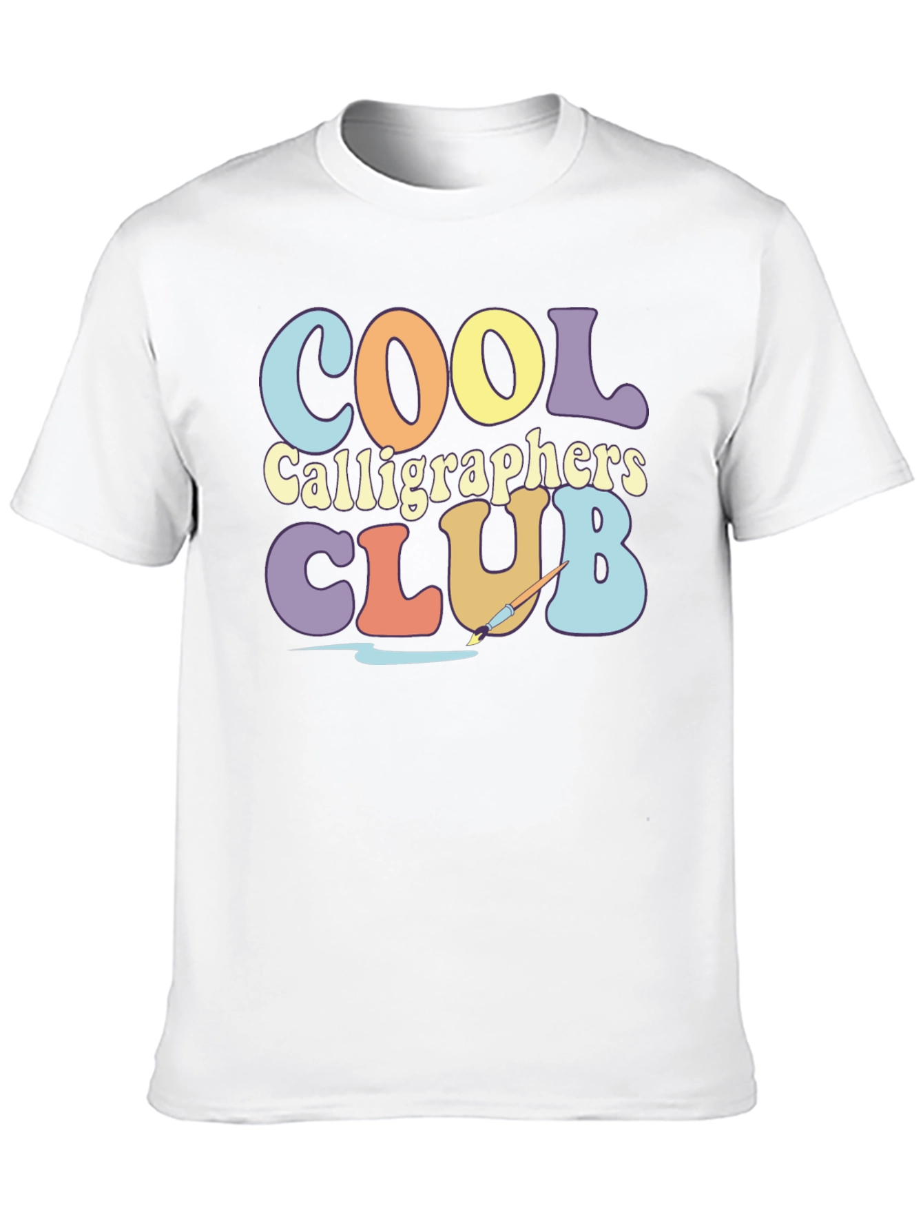 Cool Calligraphers Club Graphic Tee - Retro Design
