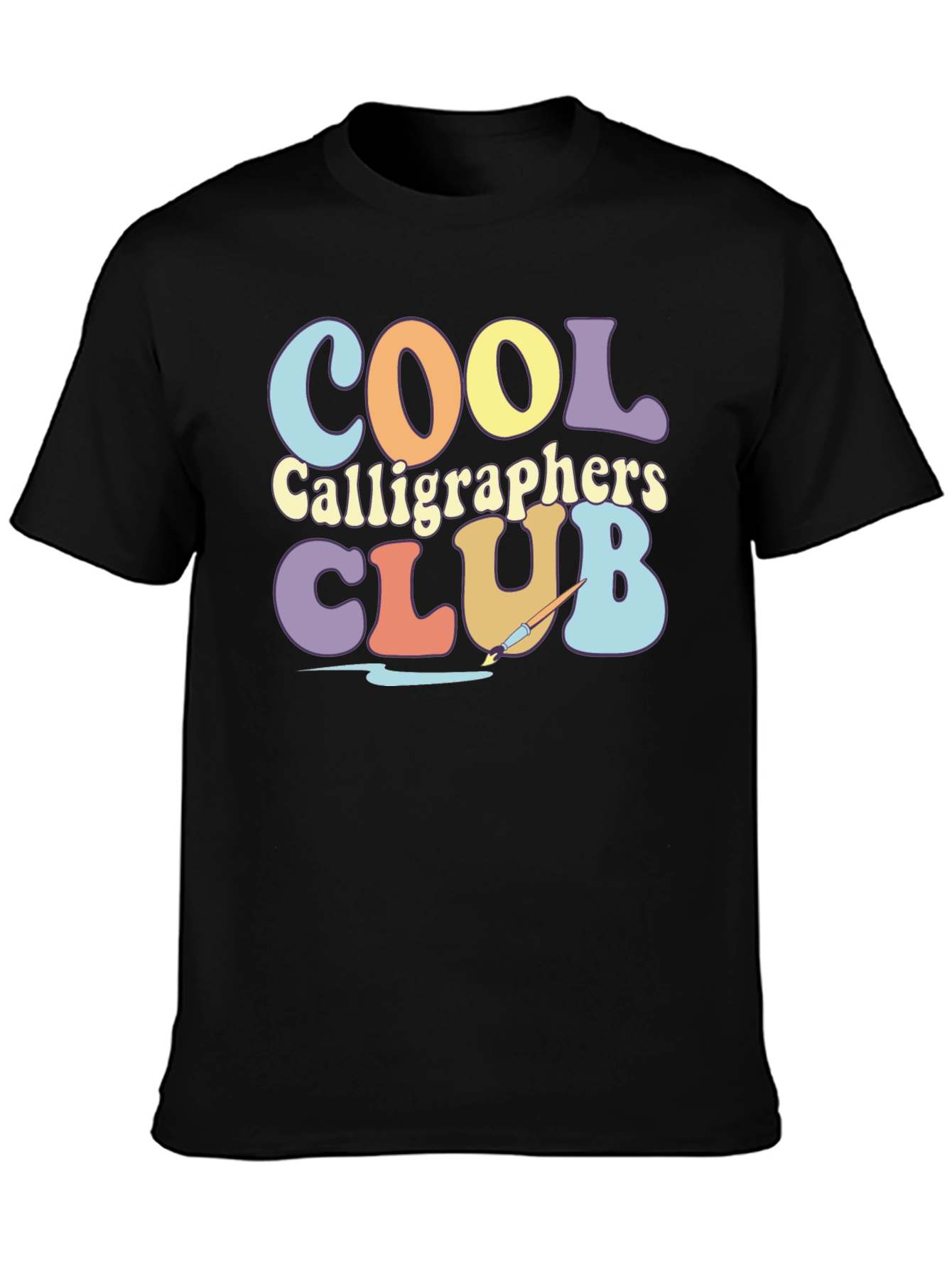Cool Calligraphers Club Graphic Tee - Retro Design