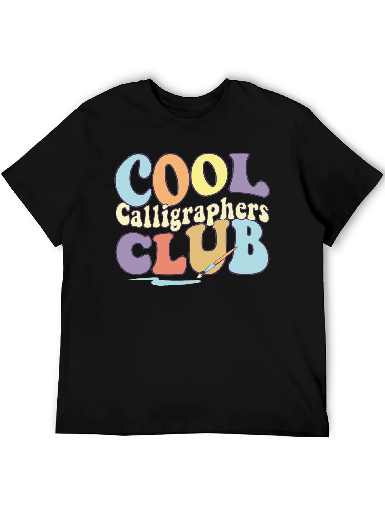 Cool Calligraphers Club Graphic Tee - Retro Design