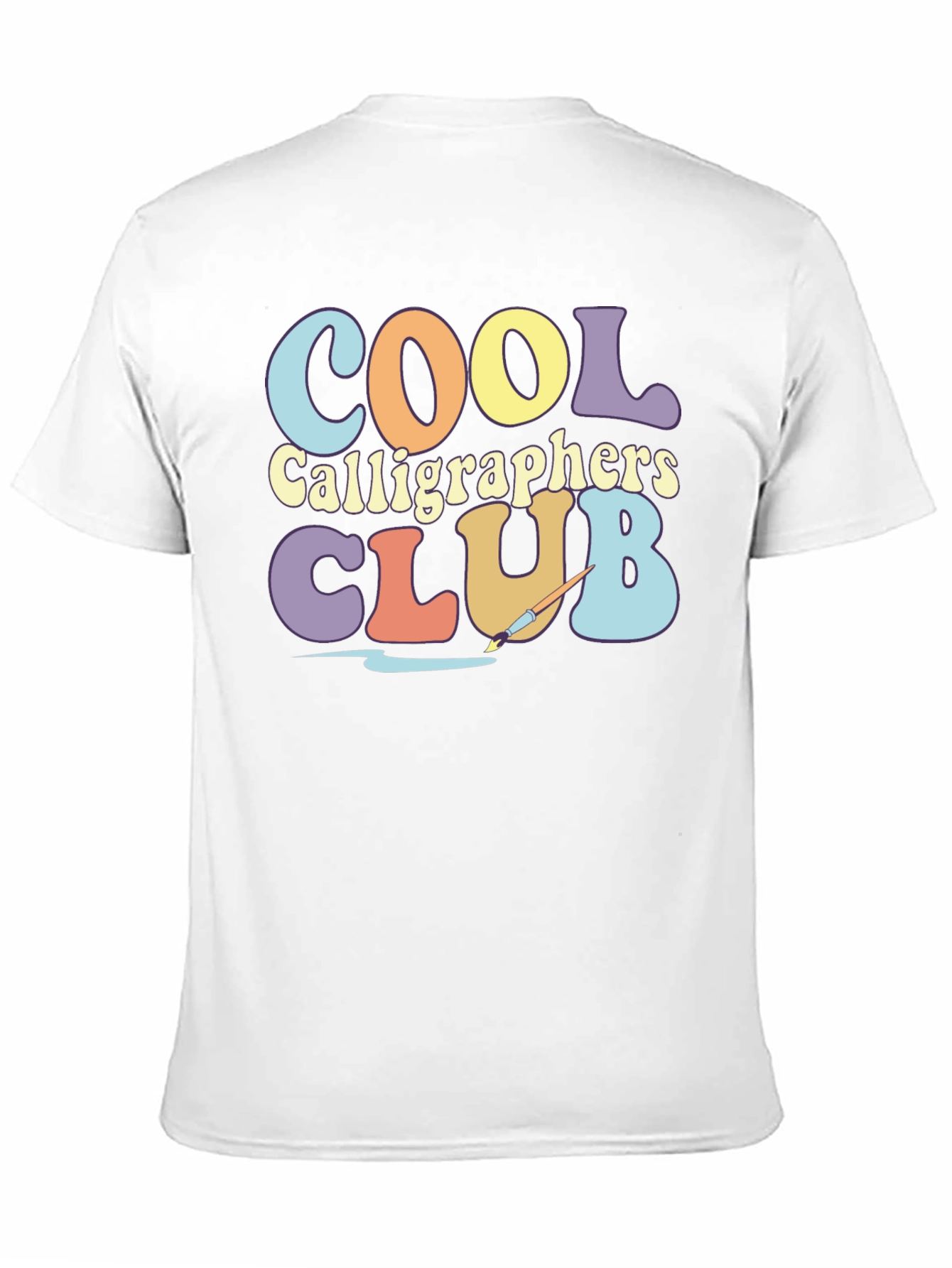 Cool Calligraphers Club Graphic Tee - Retro Design