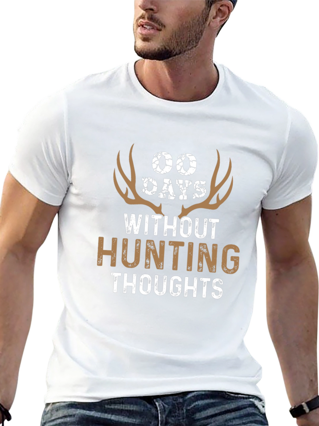 00 Days Without Hunting Thoughts Graphic Tee
