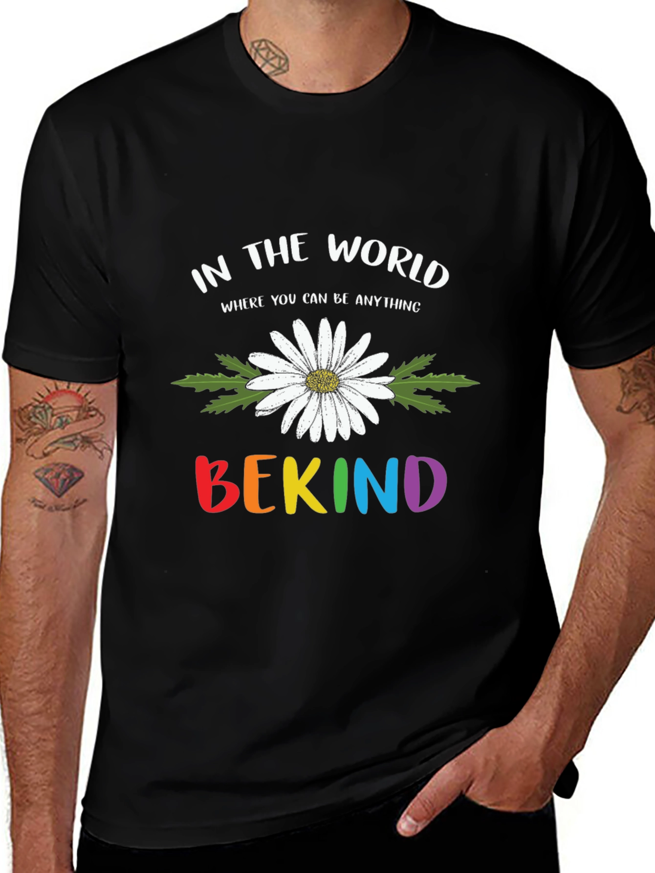 Be Kind Daisy Graphic Tee - Soft Cotton Blend