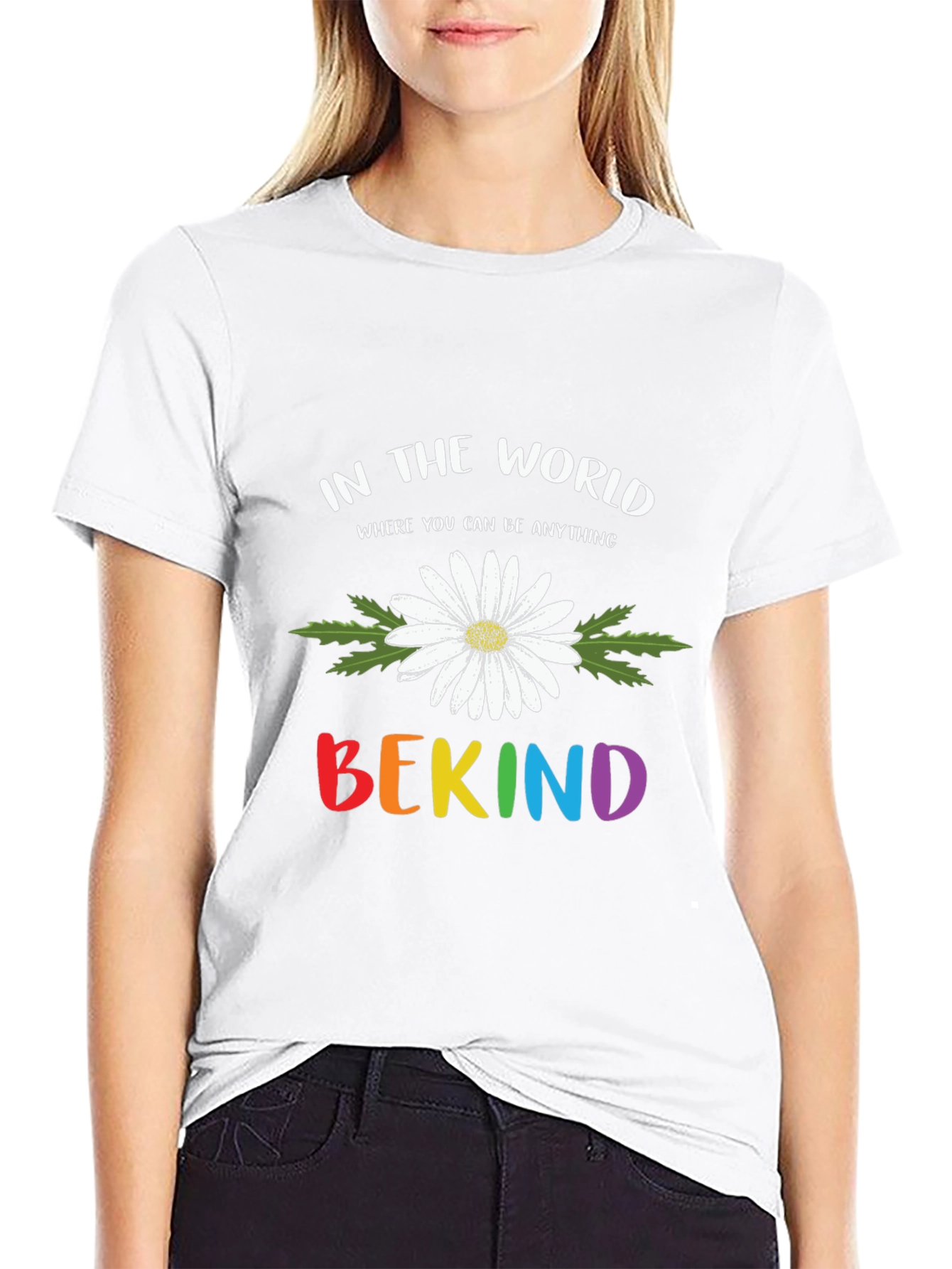 Be Kind Daisy Graphic Tee - Soft Cotton Blend