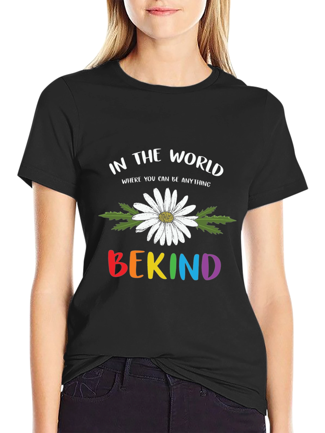 Be Kind Daisy Graphic Tee - Soft Cotton Blend