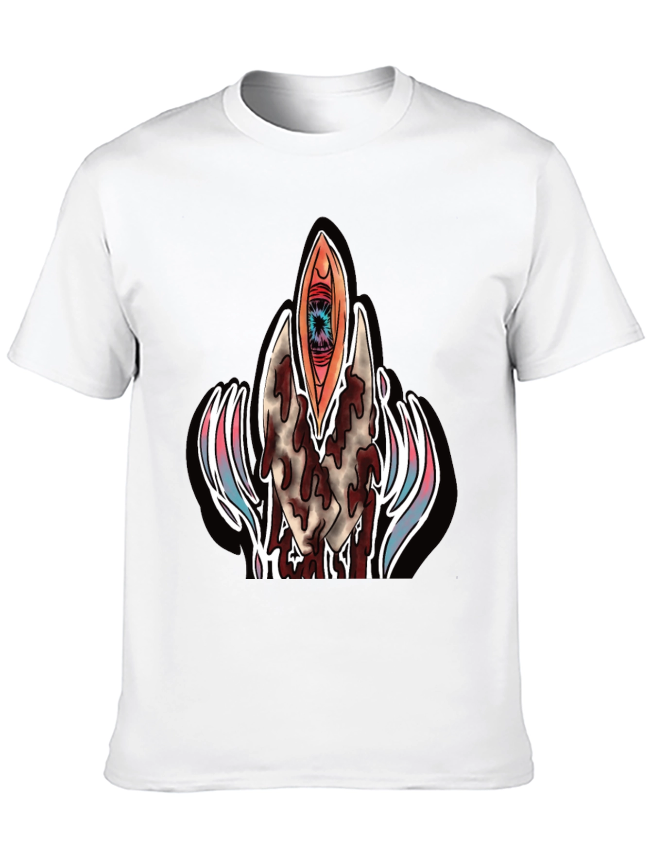 Surrealist Eye Graphic Tee - Black