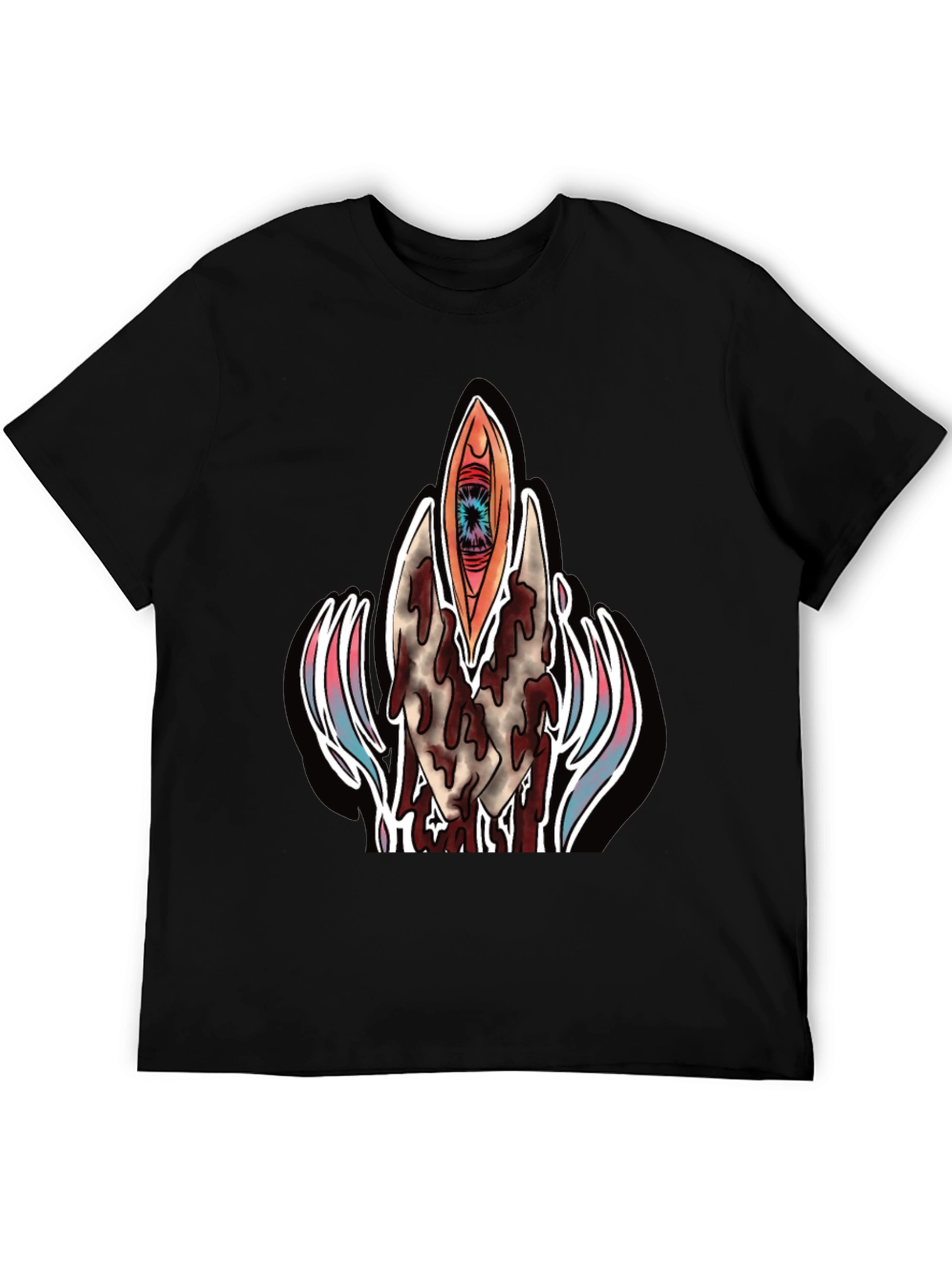 Surrealist Eye Graphic Tee - Black