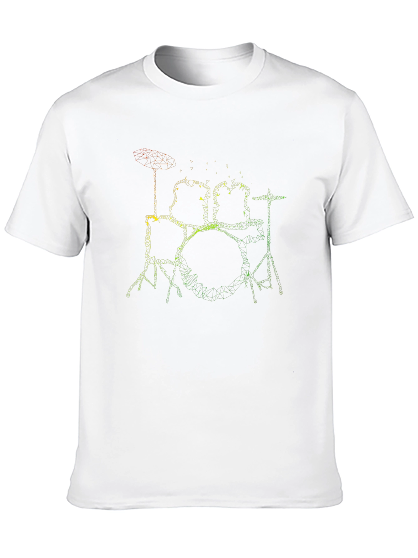Drum Set Rasta Graphic Tee - Black Cotton T-Shirt