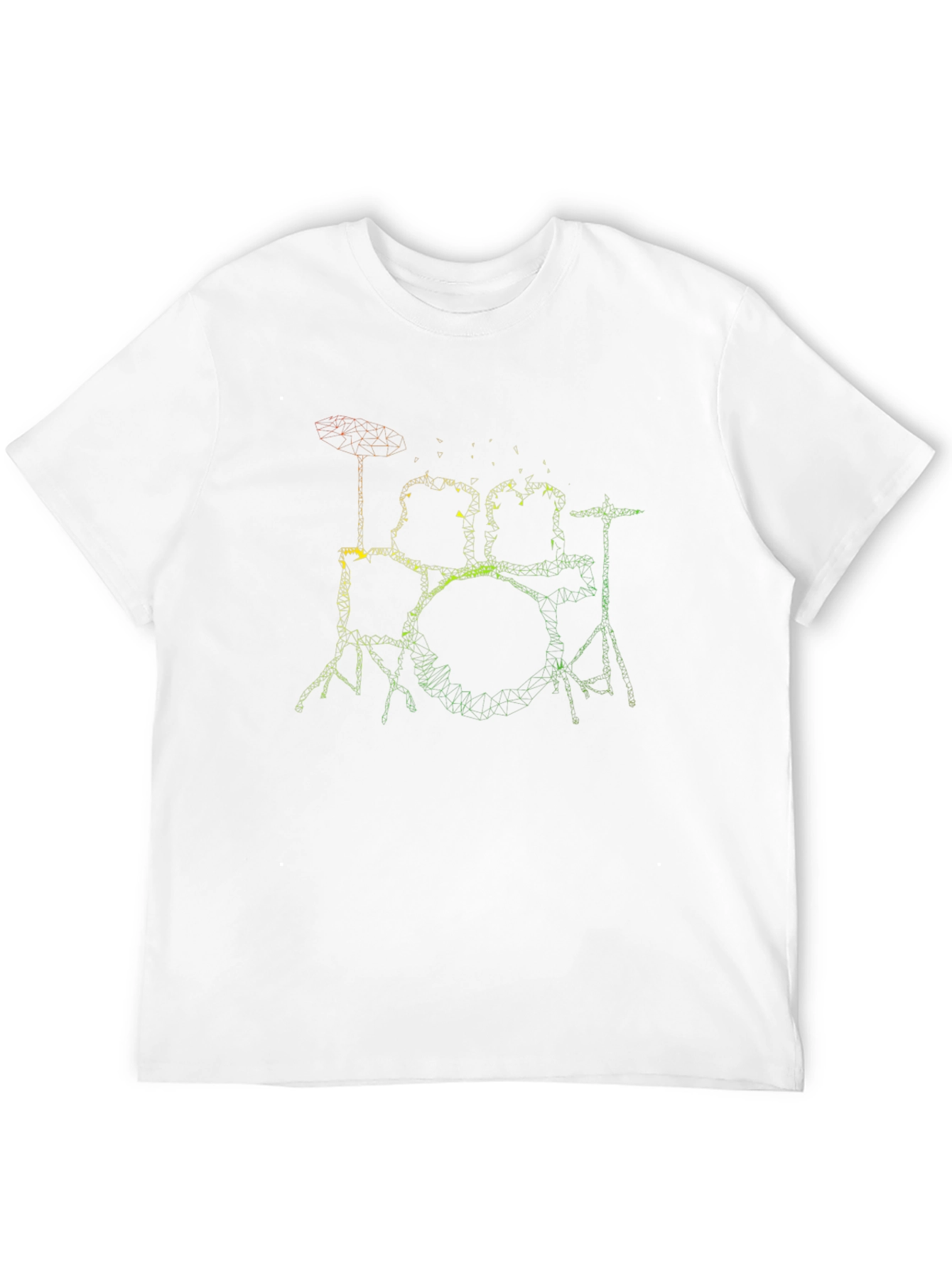 Drum Set Rasta Graphic Tee - Black Cotton T-Shirt