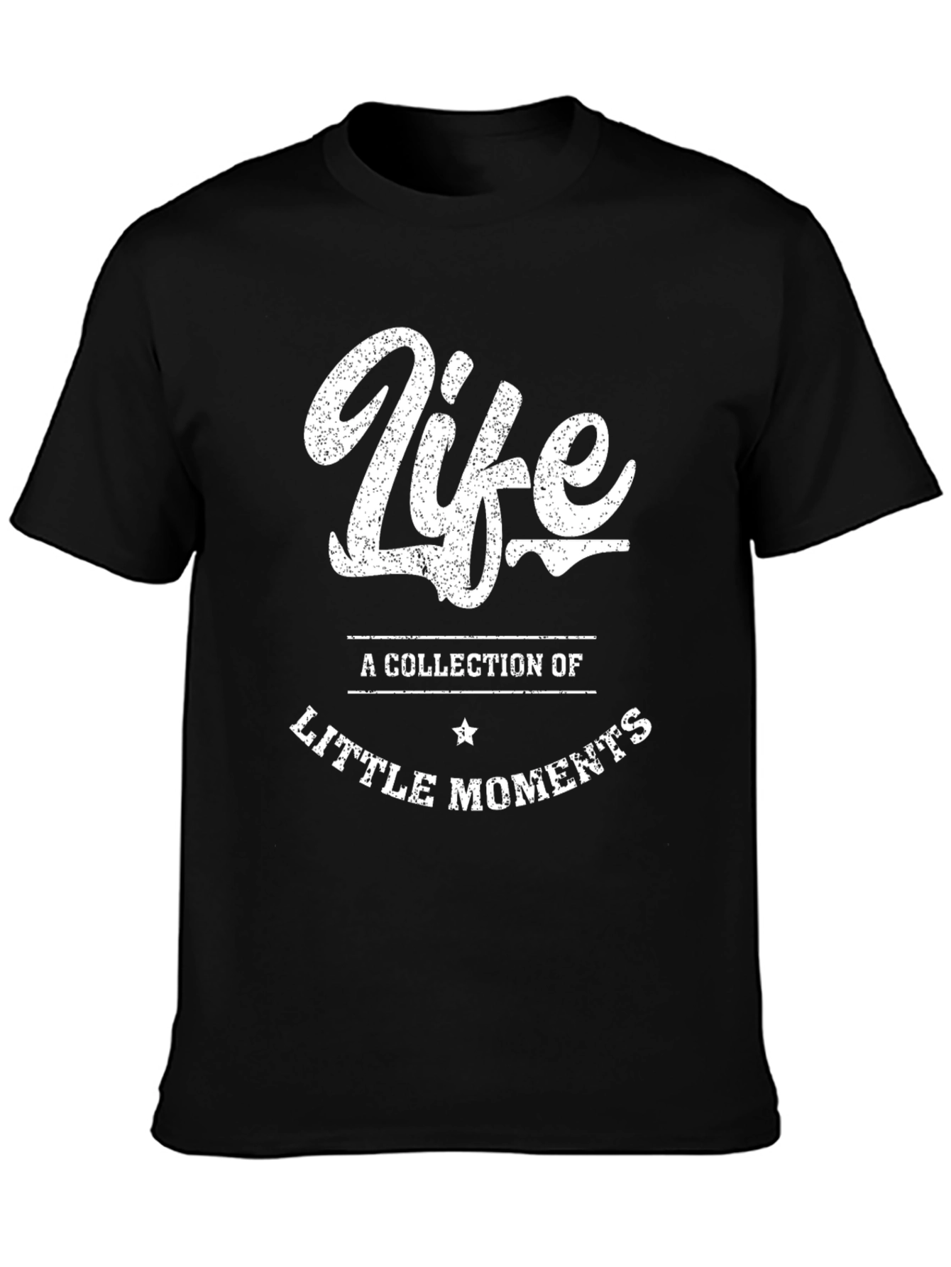Life Little Moments Black Graphic Tee