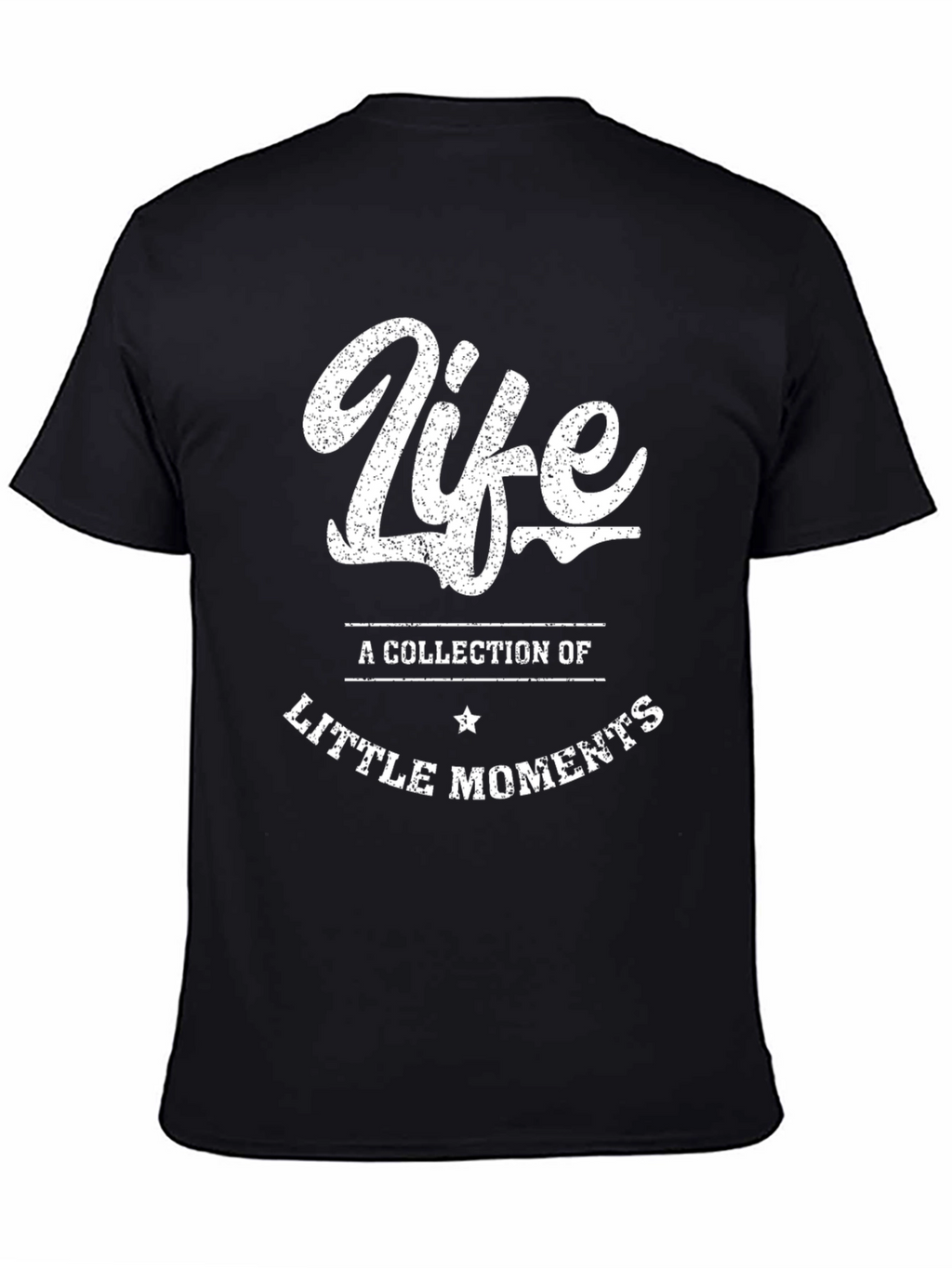 Life Little Moments Black Graphic Tee