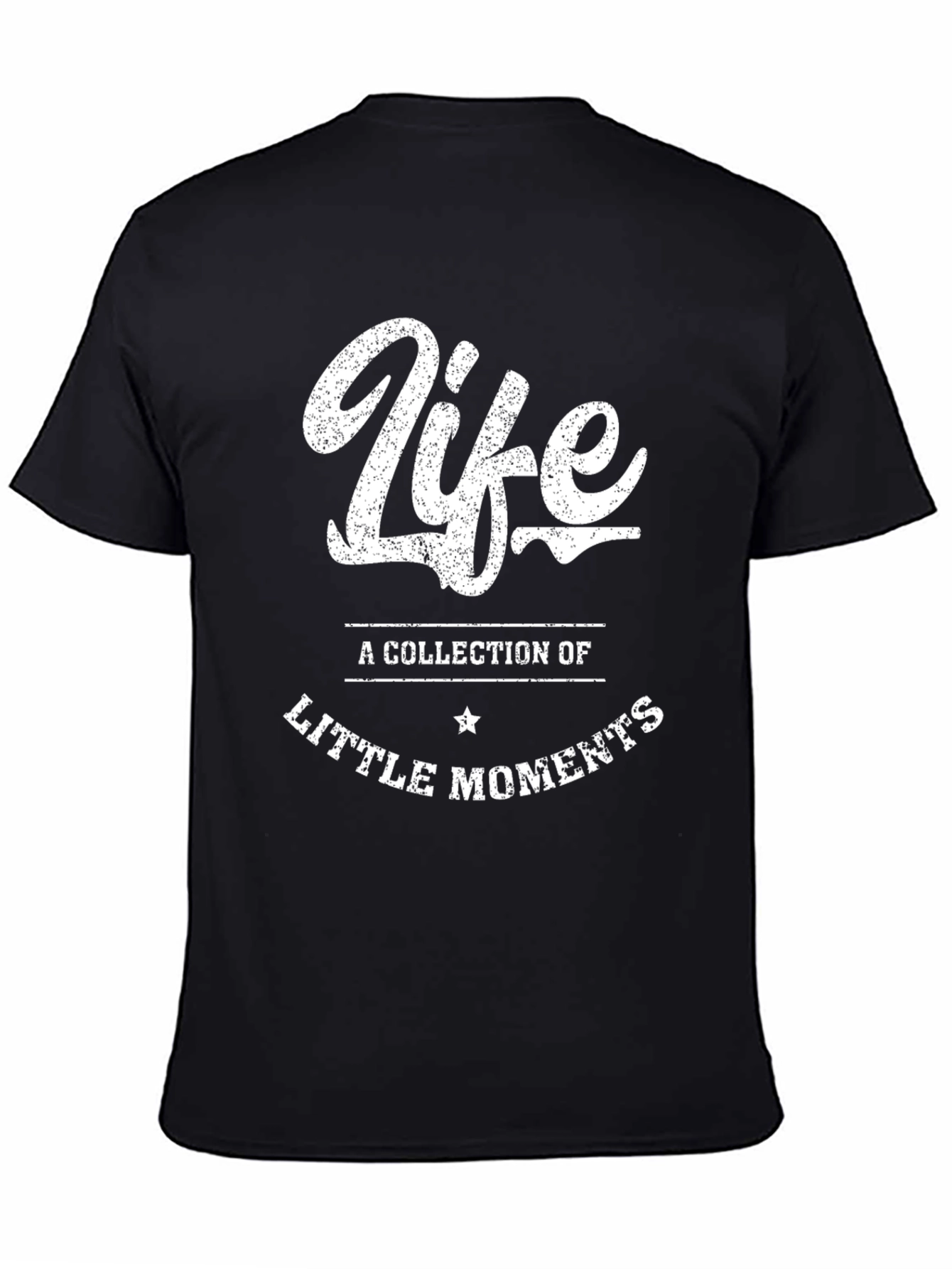 Life Little Moments Black Graphic Tee