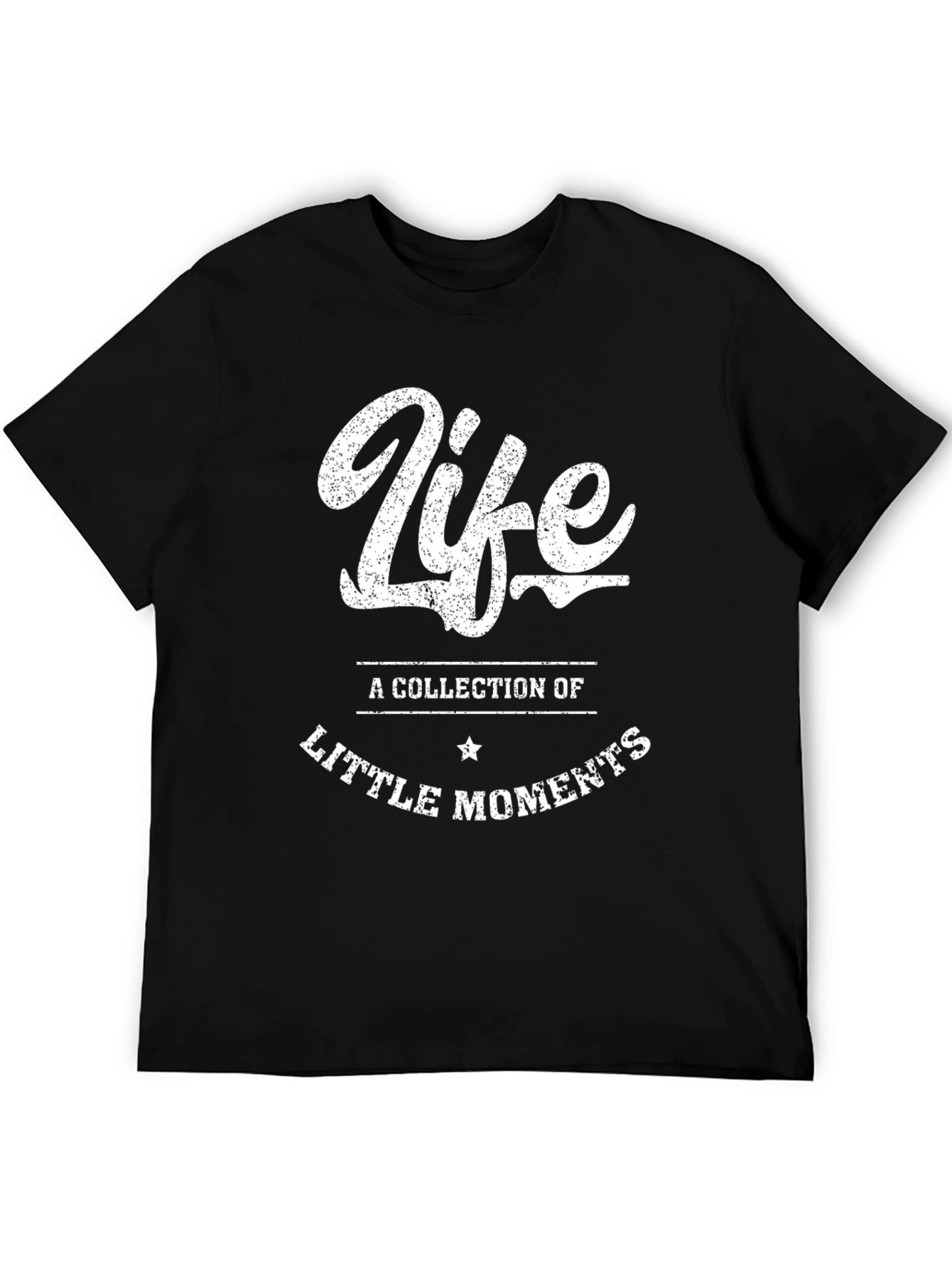 Life Little Moments Black Graphic Tee