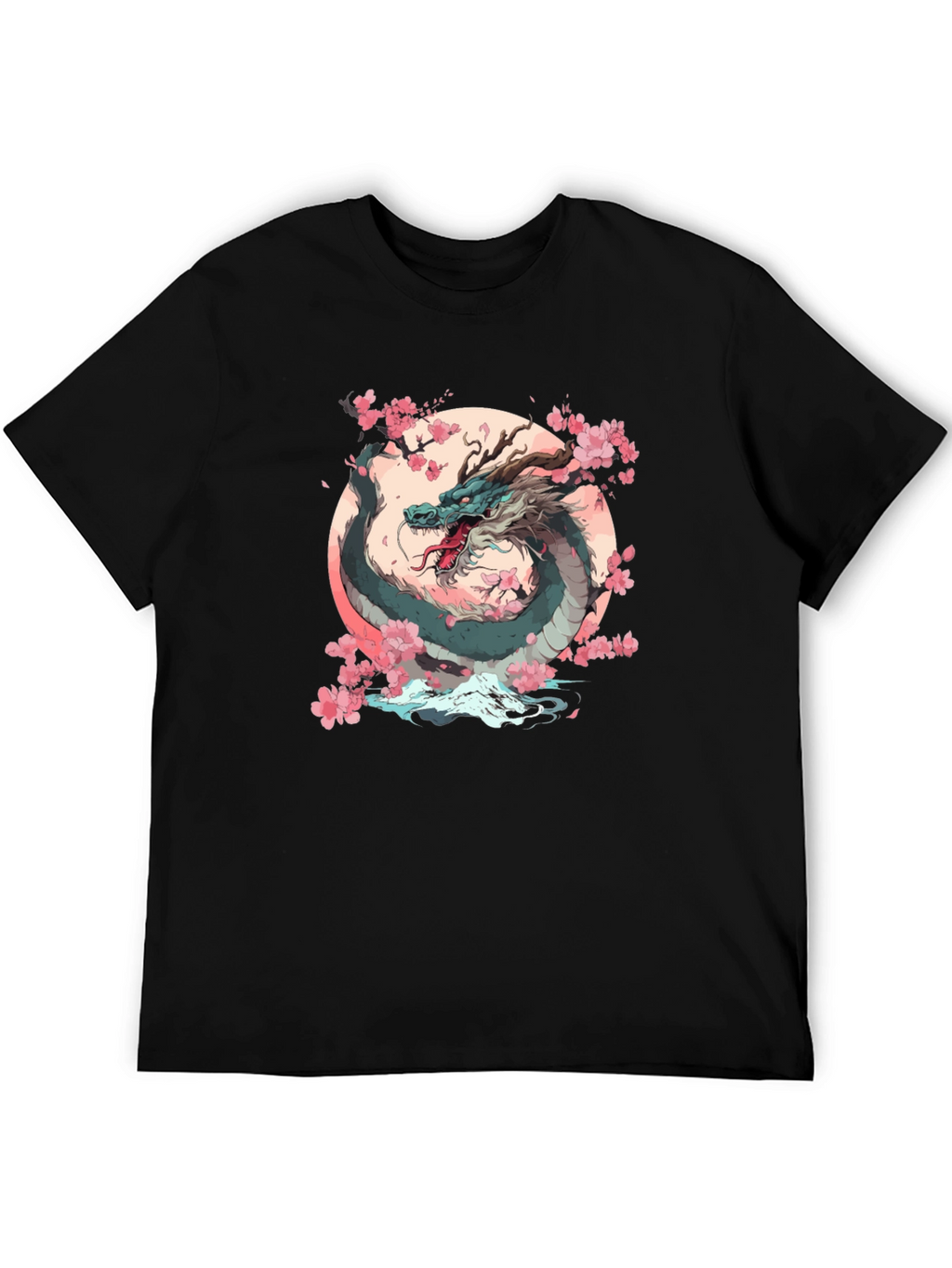 Dragon & Cherry Blossom Graphic Tee