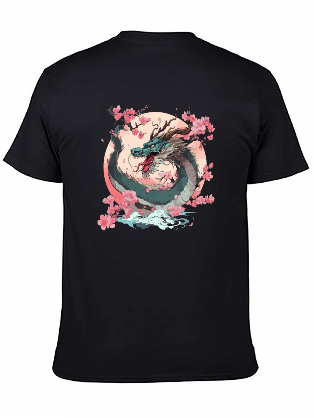 Dragon & Cherry Blossom Graphic Tee