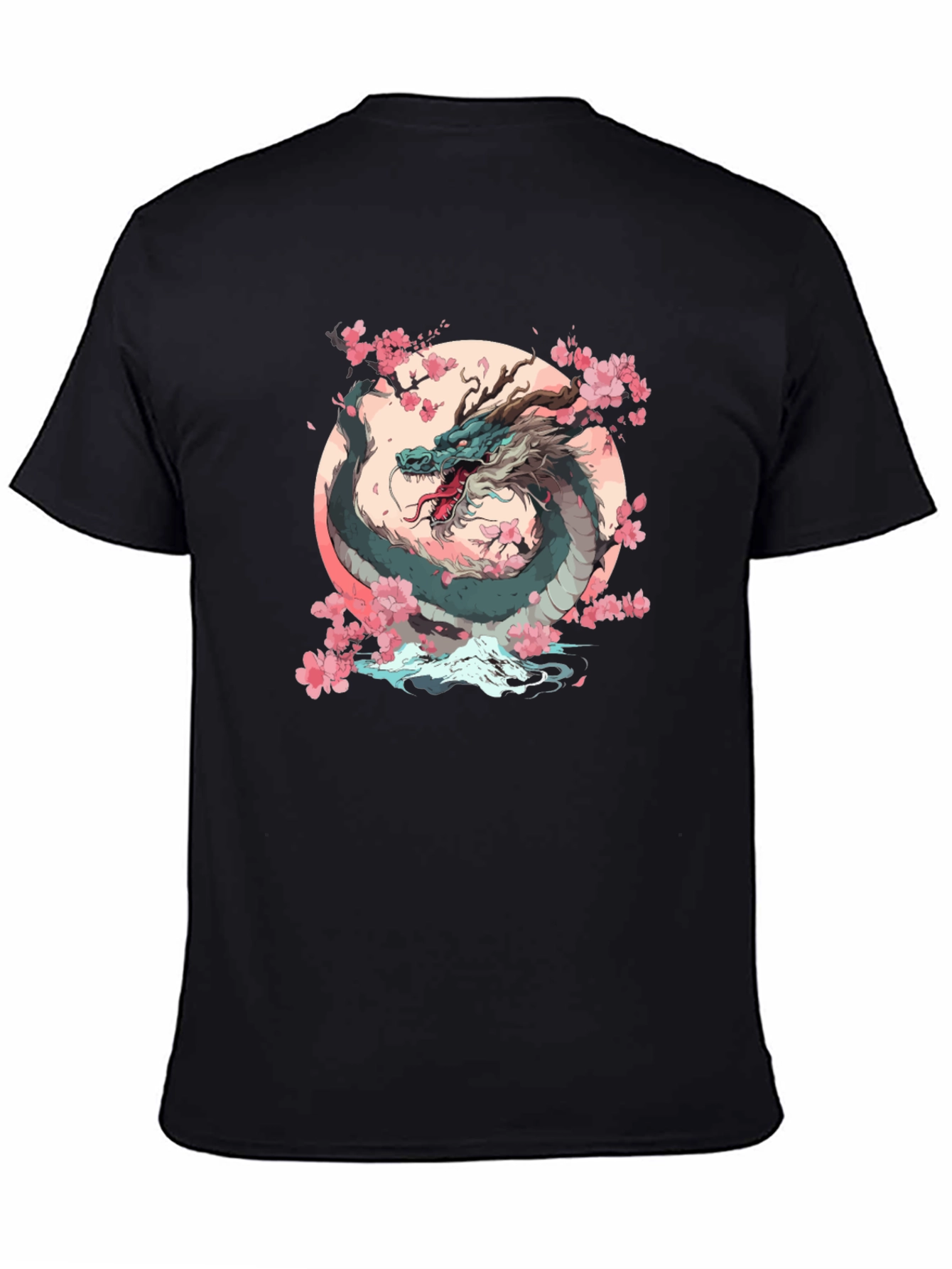 Dragon & Cherry Blossom Graphic Tee