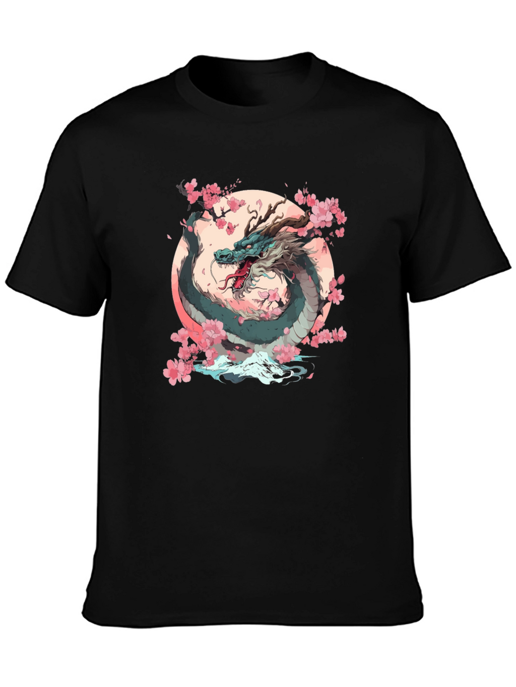 Dragon & Cherry Blossom Graphic Tee
