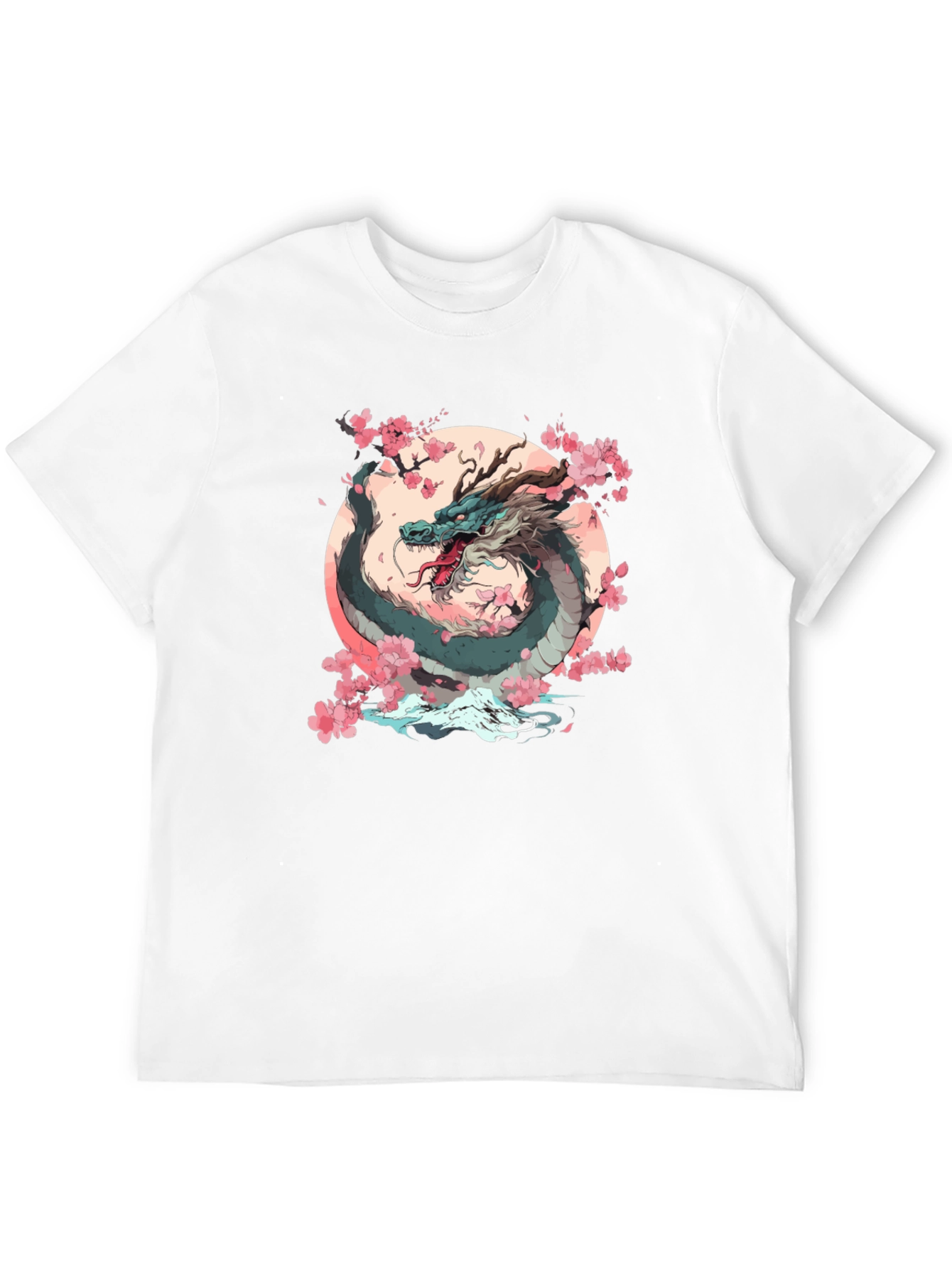 Dragon & Cherry Blossom Graphic Tee