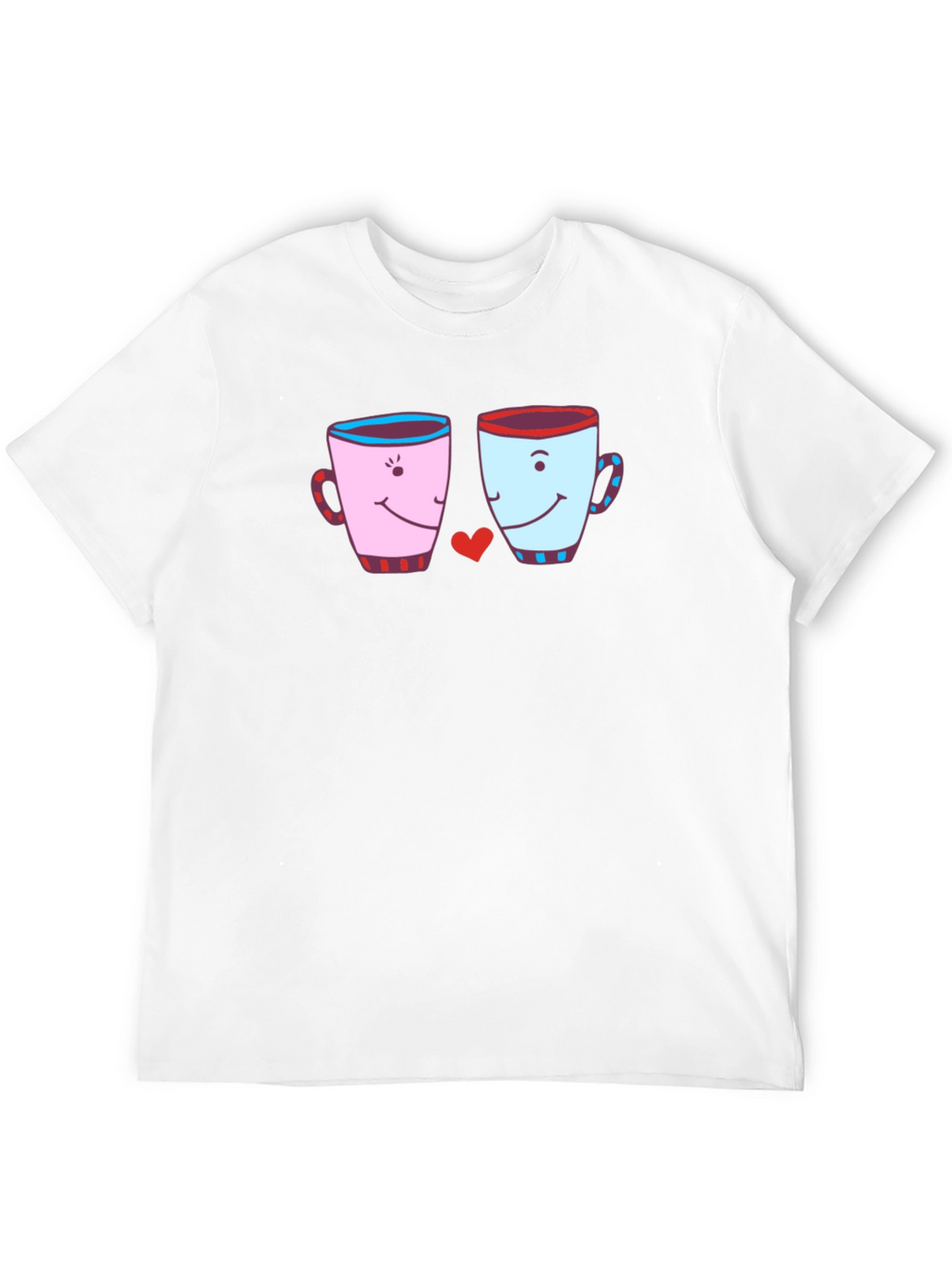 Cute Coffee Mugs Love Graphic T-Shirt
