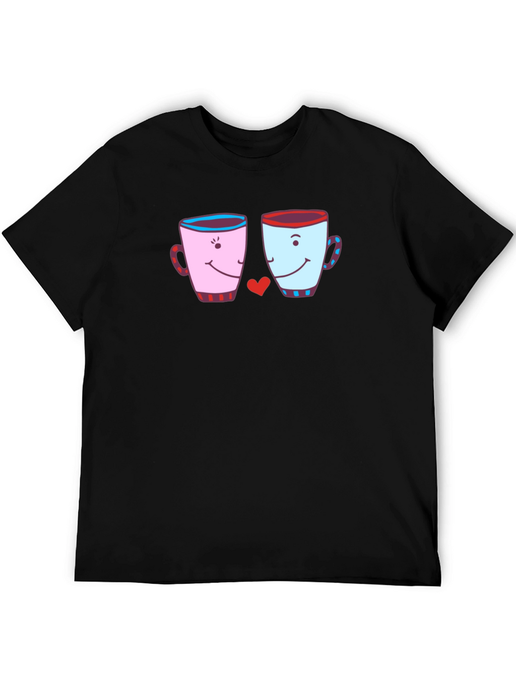 Cute Coffee Mugs Love Graphic T-Shirt