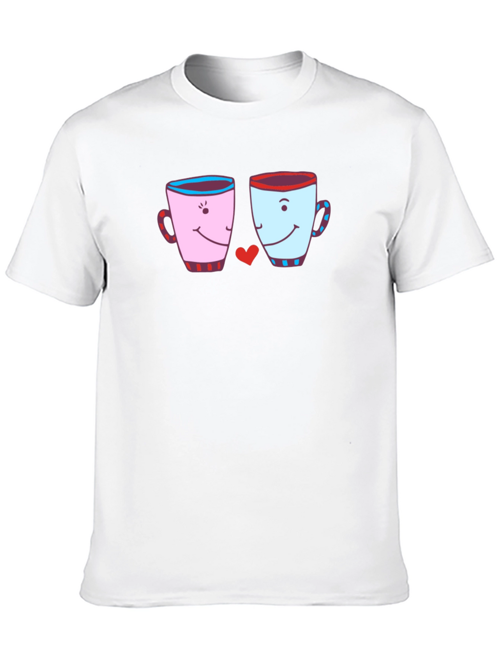 Cute Coffee Mugs Love Graphic T-Shirt