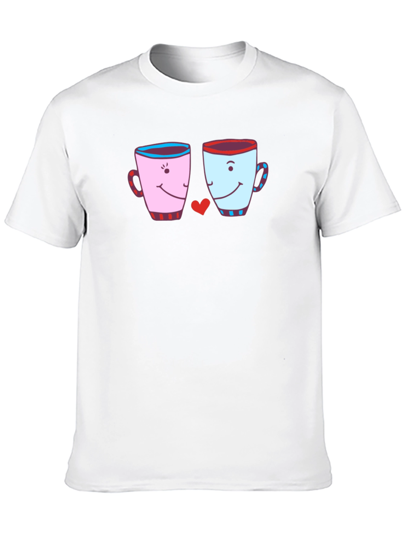 Cute Coffee Mugs Love Graphic T-Shirt
