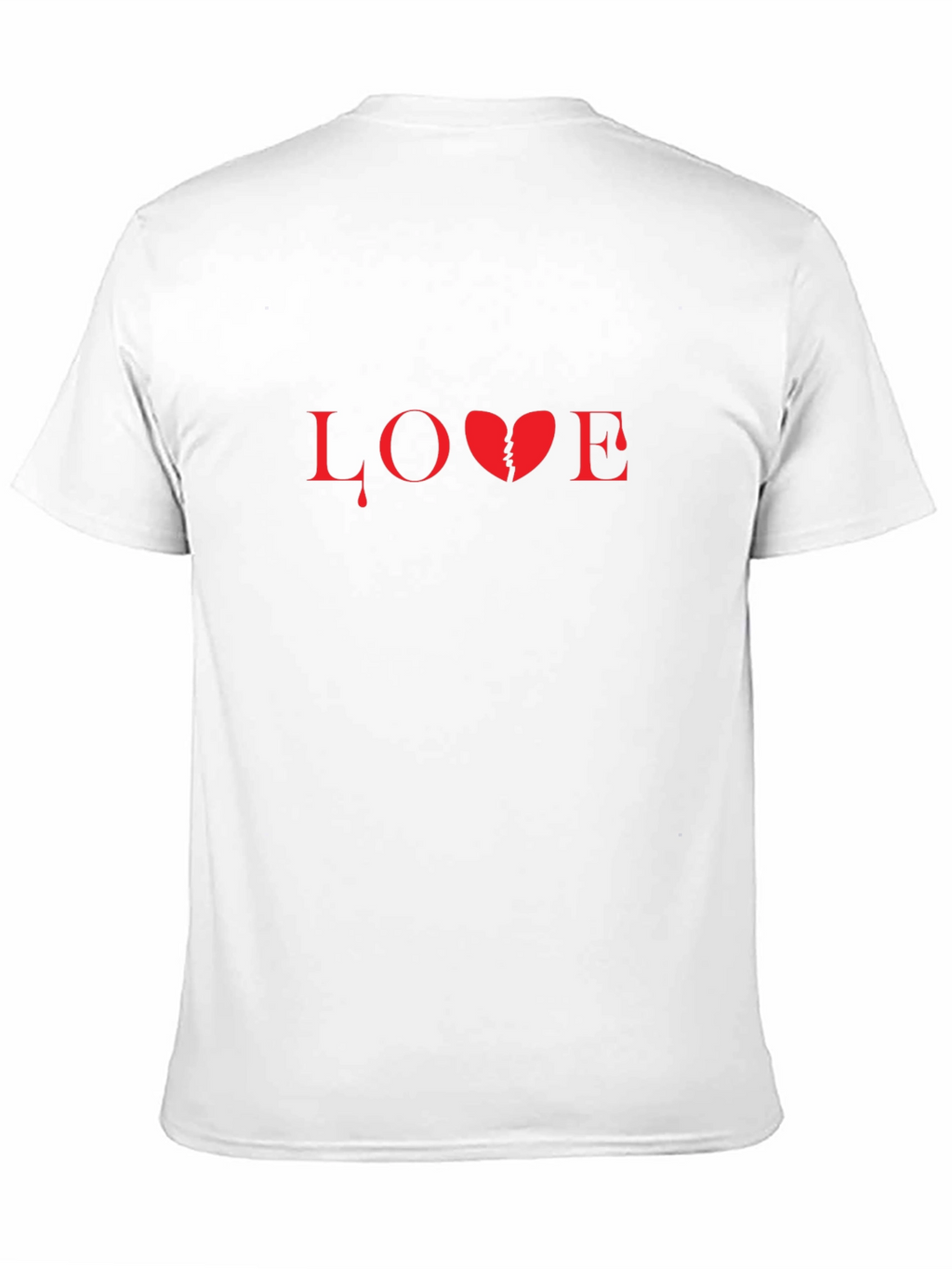 Broken Heart Love Graphic Black T-Shirt