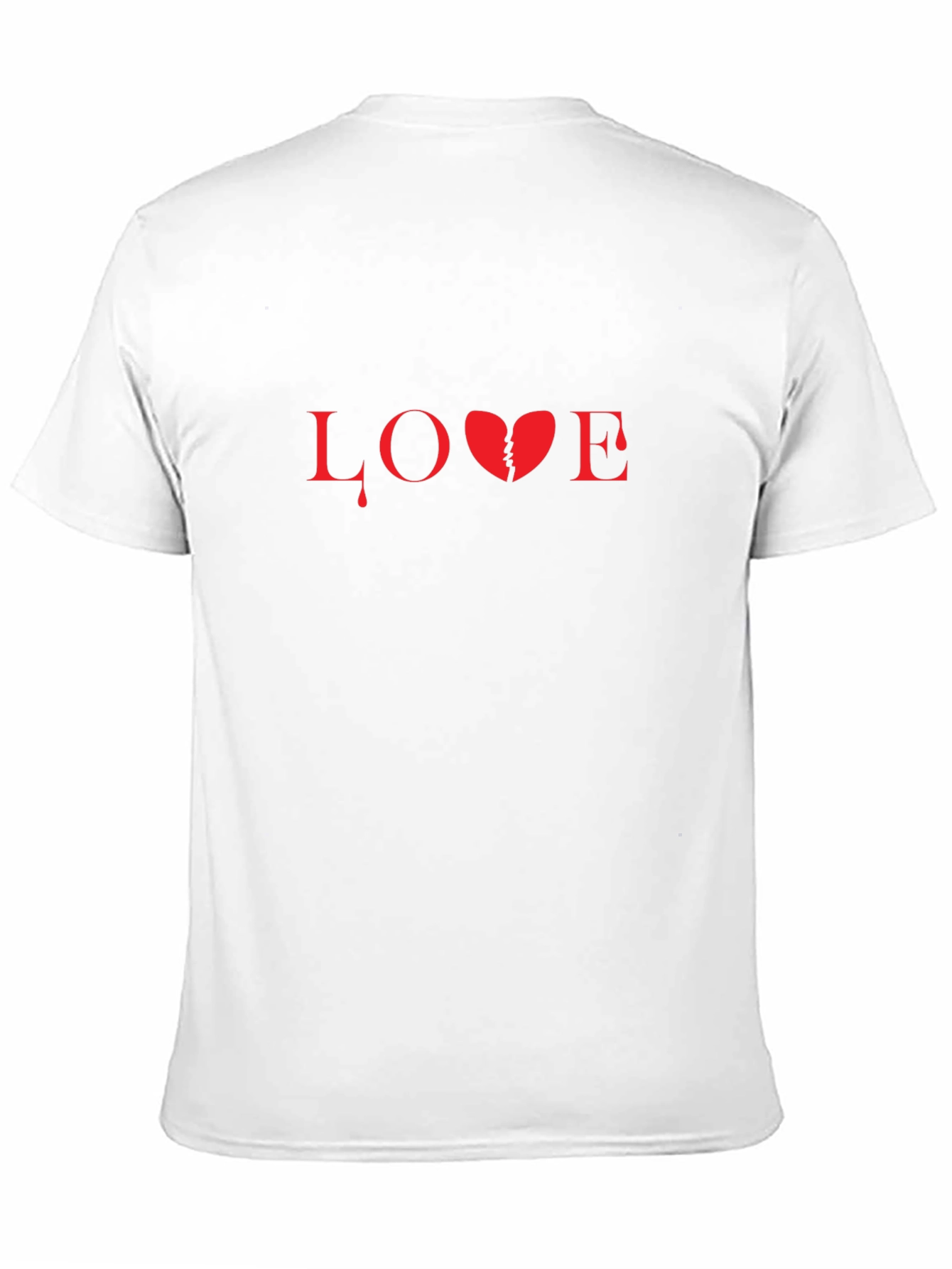 Broken Heart Love Graphic Black T-Shirt