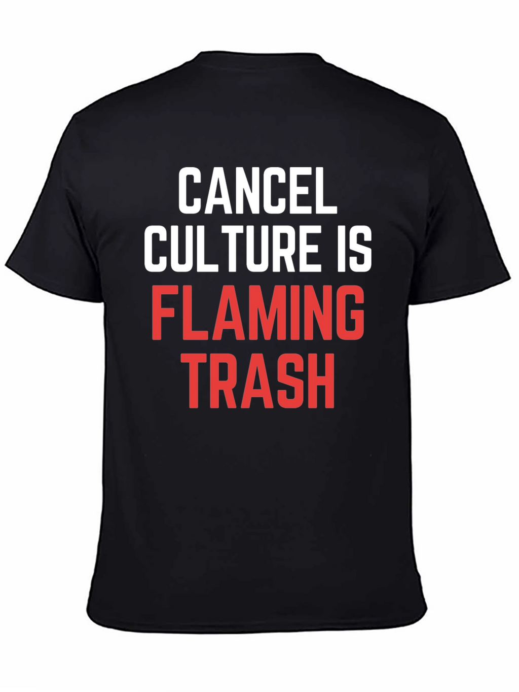 Cancel Culture Flaming Trash Graphic T-Shirt