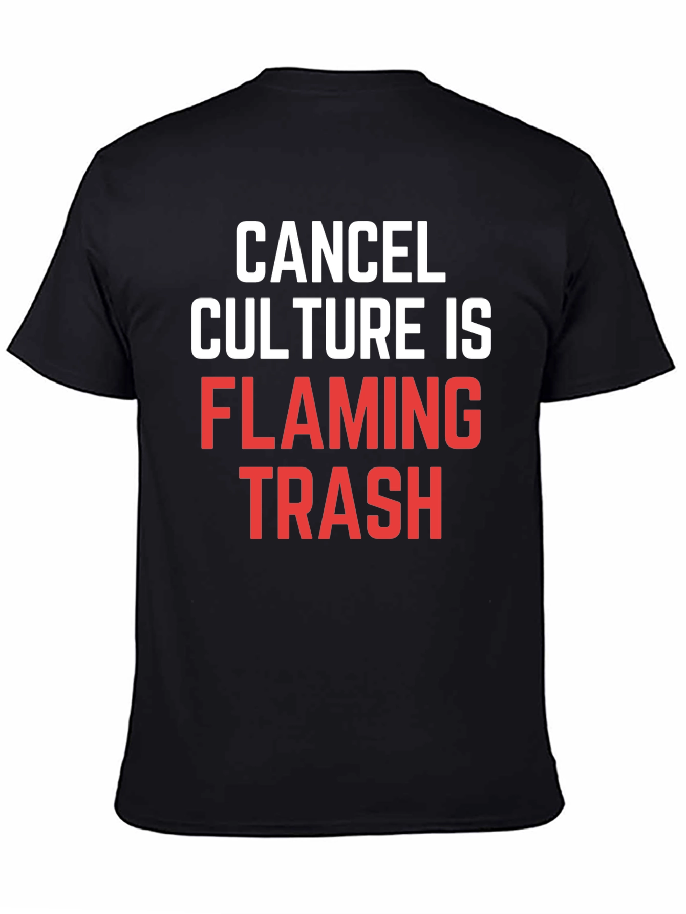 Cancel Culture Flaming Trash Graphic T-Shirt