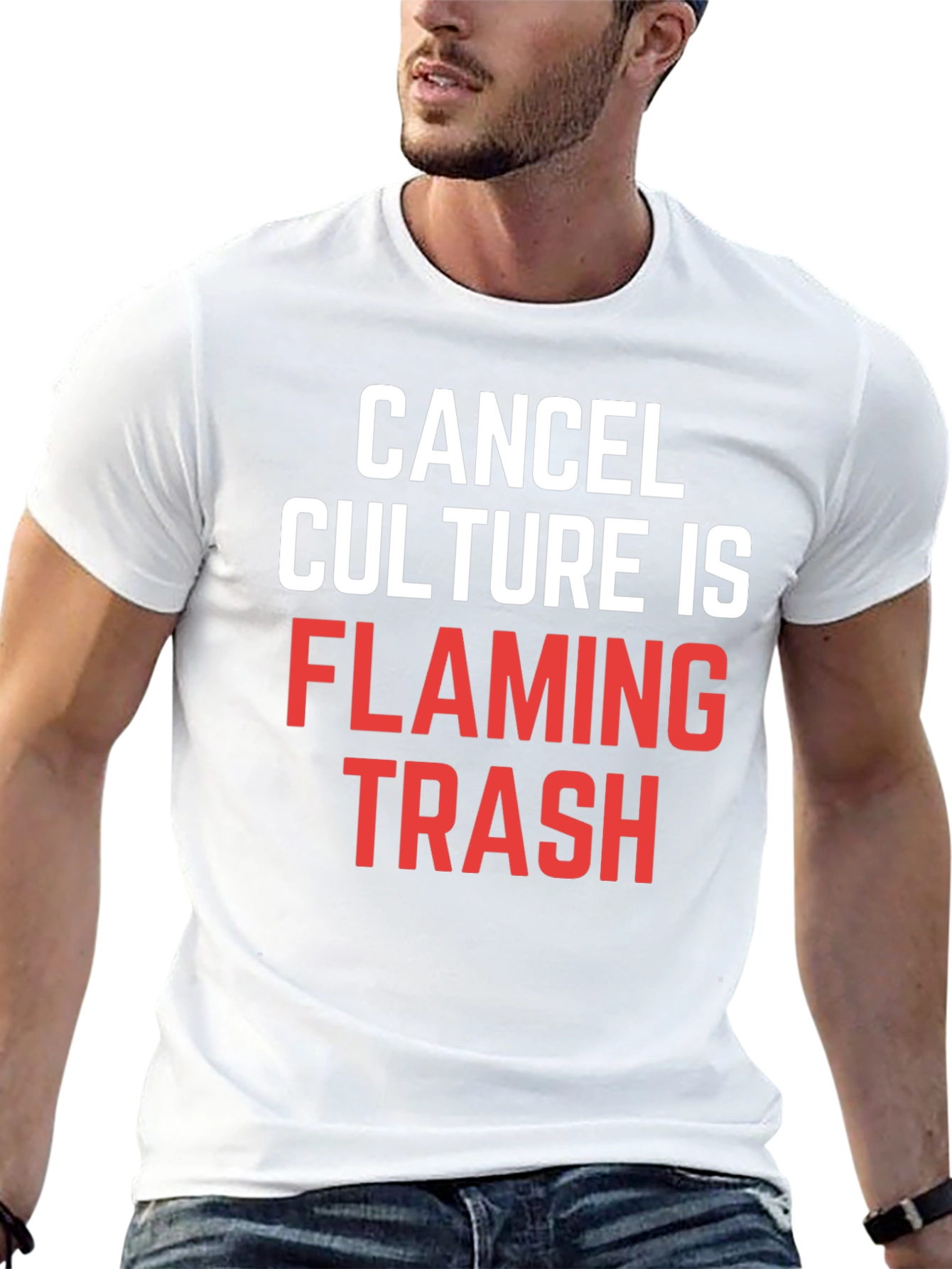 Cancel Culture Flaming Trash Graphic T-Shirt