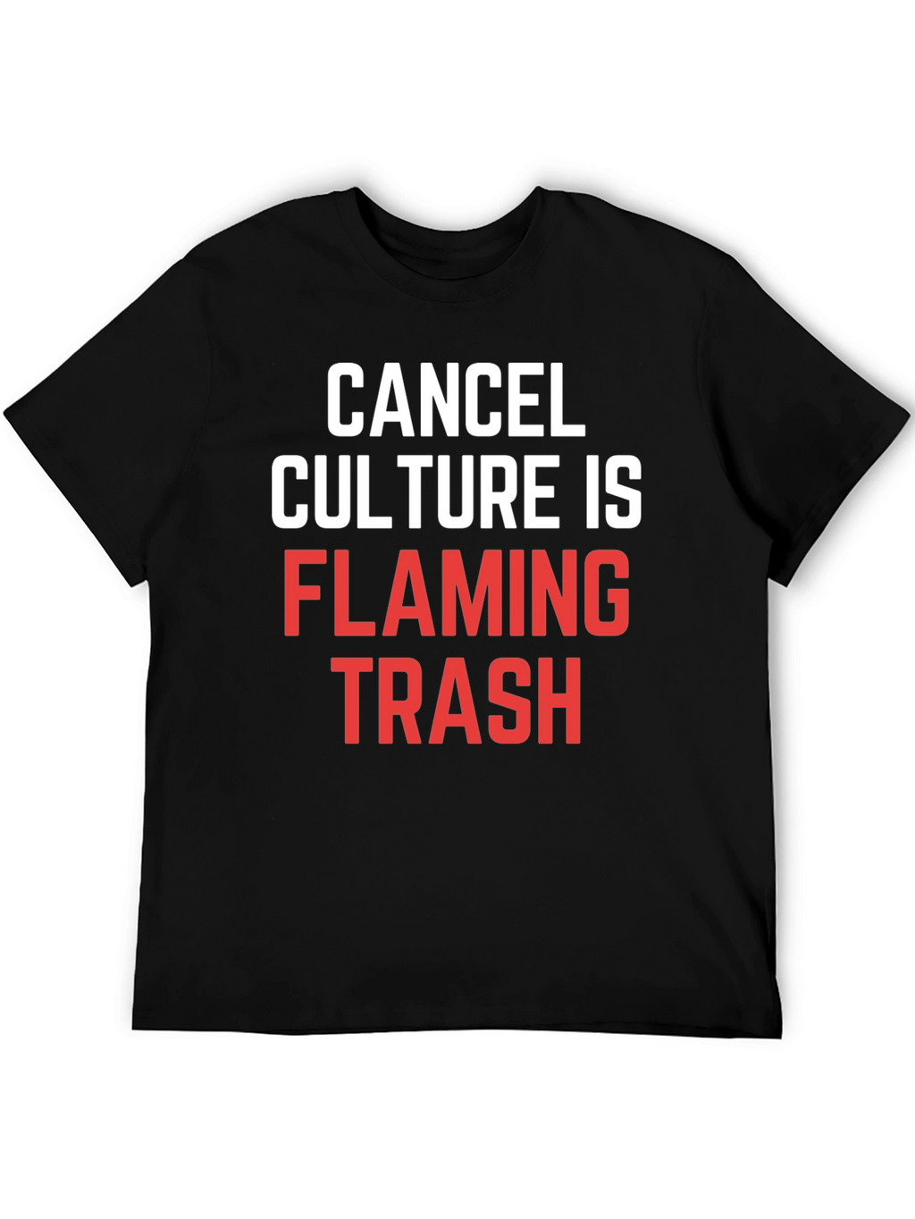 Cancel Culture Flaming Trash Graphic T-Shirt