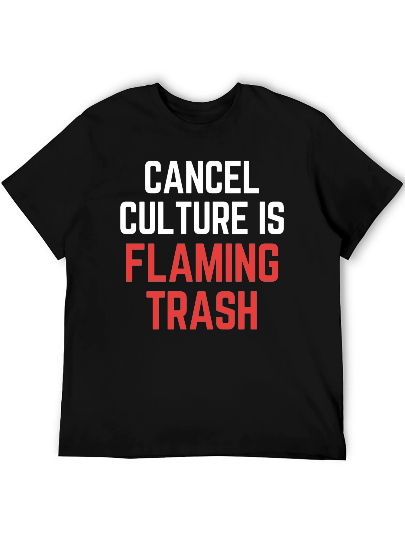 Cancel Culture Flaming Trash Graphic T-Shirt