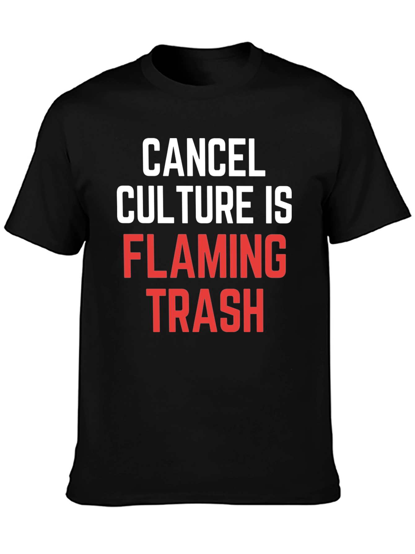 Cancel Culture Flaming Trash Graphic T-Shirt