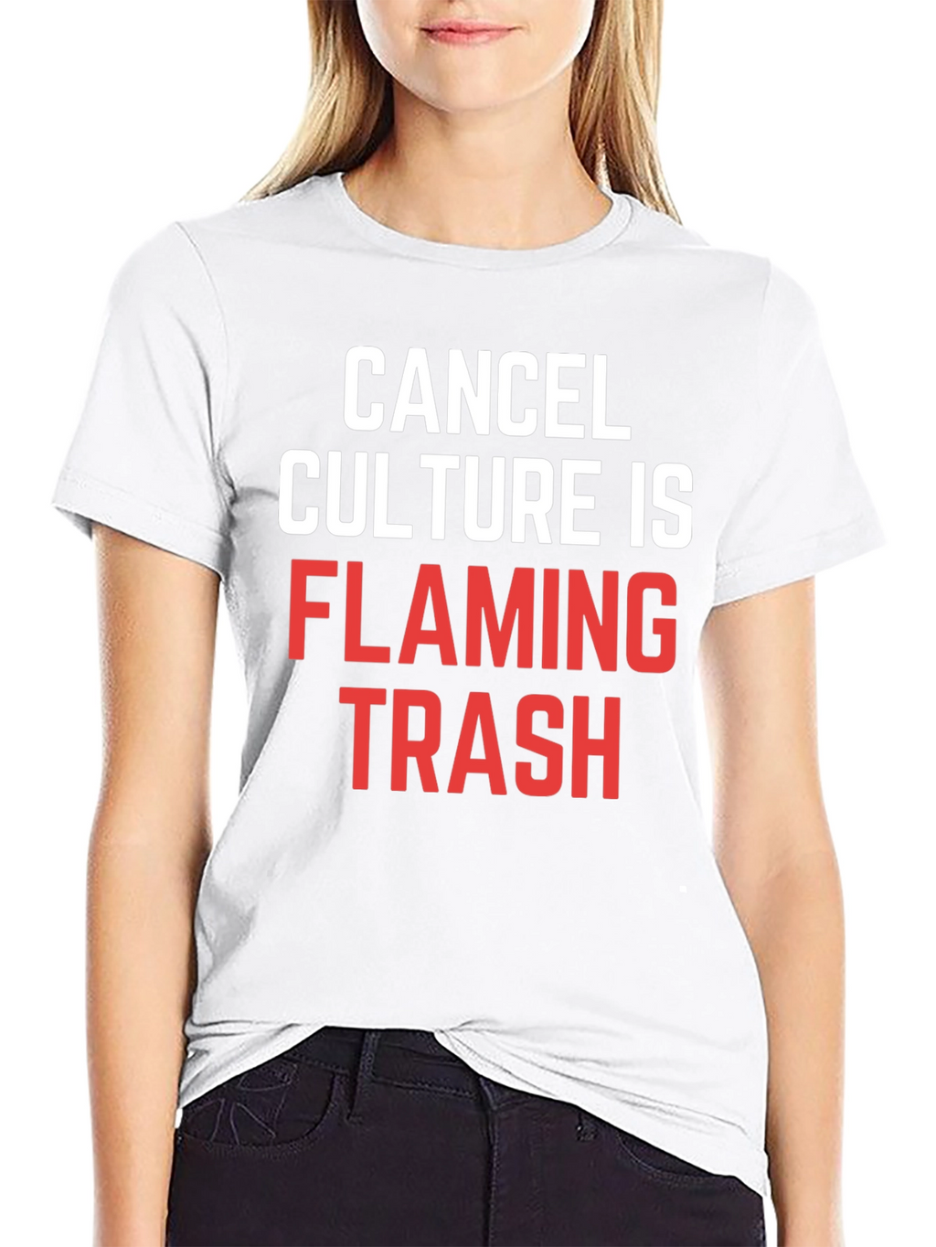 Cancel Culture Flaming Trash Graphic T-Shirt