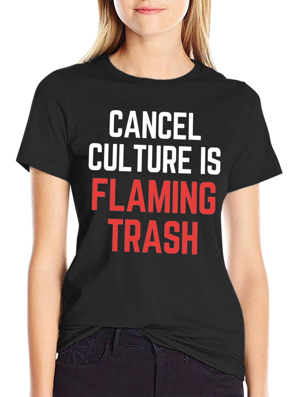 Cancel Culture Flaming Trash Graphic T-Shirt