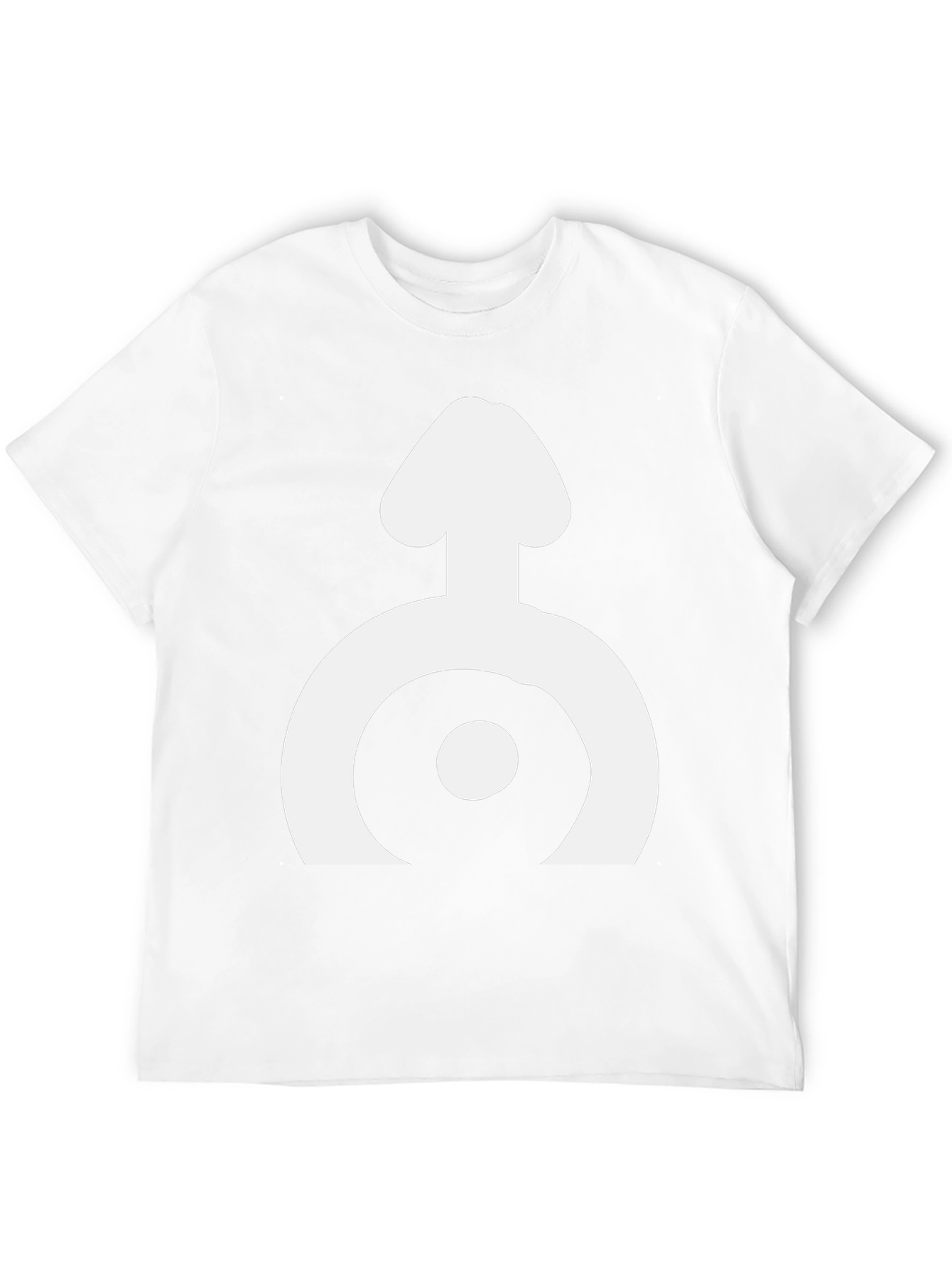 Black T-Shirt with White Symbol Design