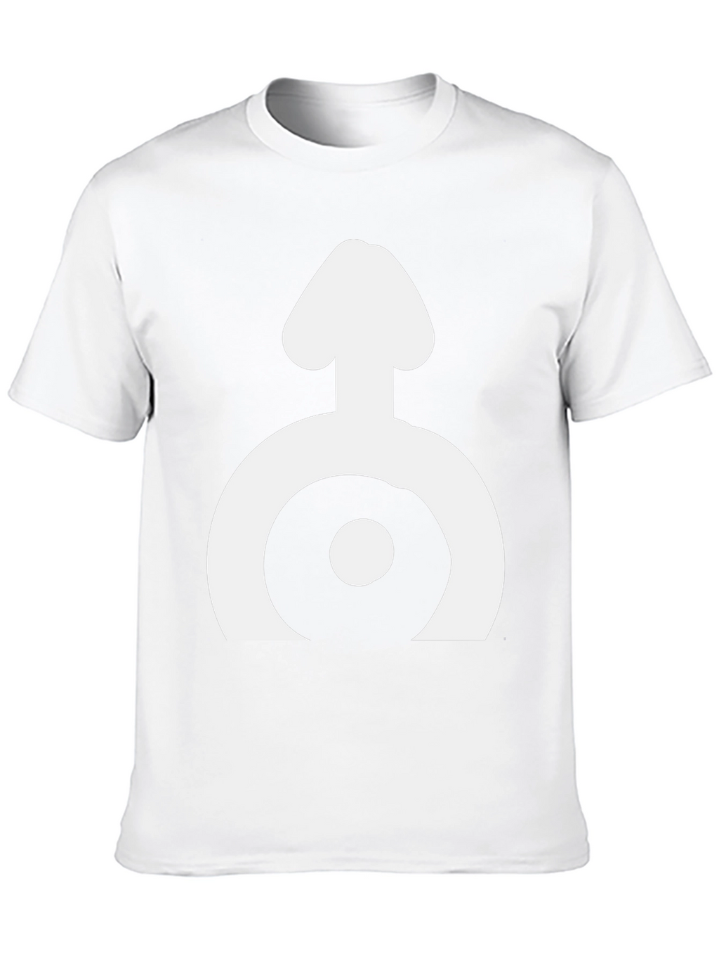Black T-Shirt with White Symbol Design