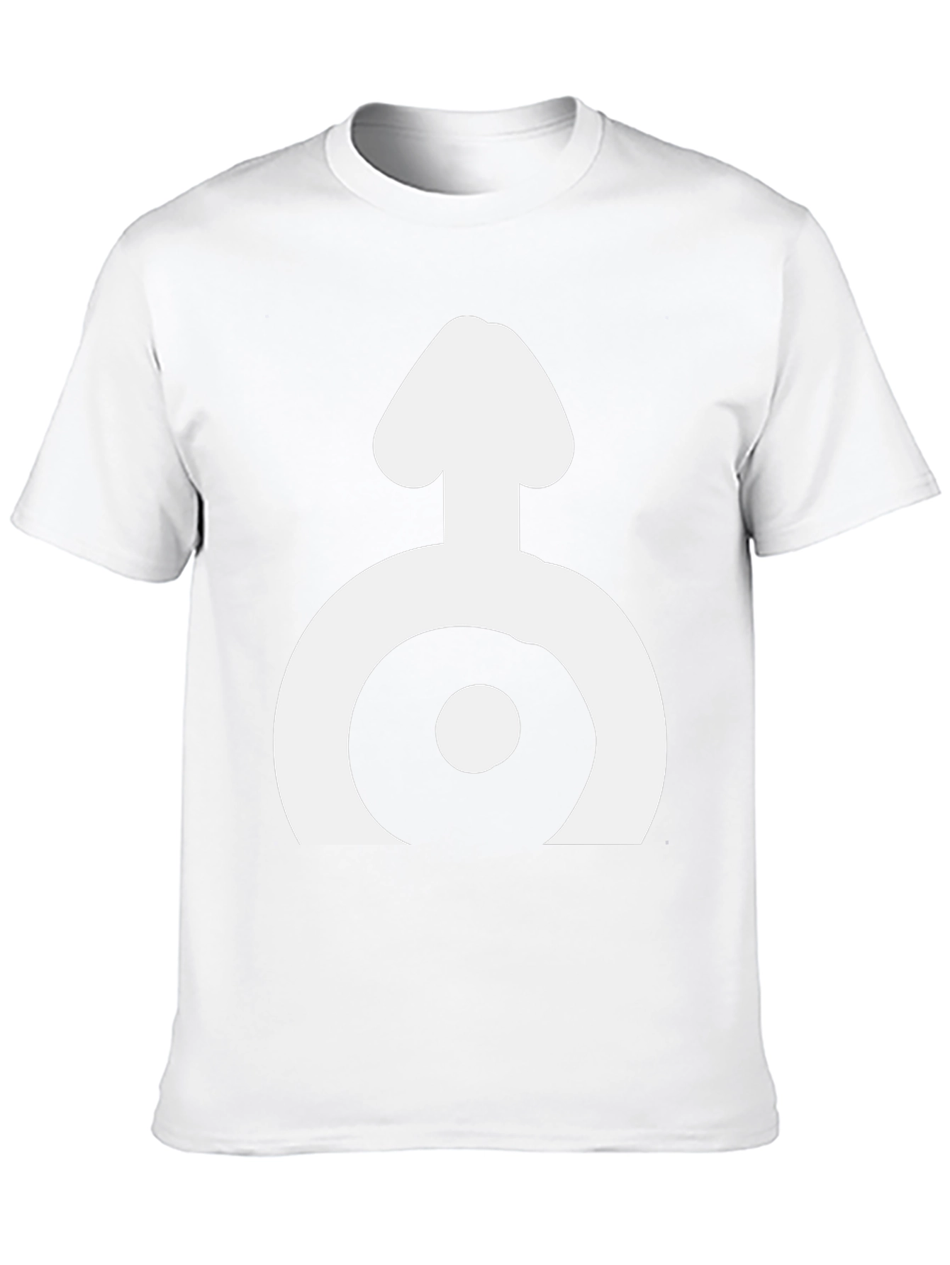 Black T-Shirt with White Symbol Design