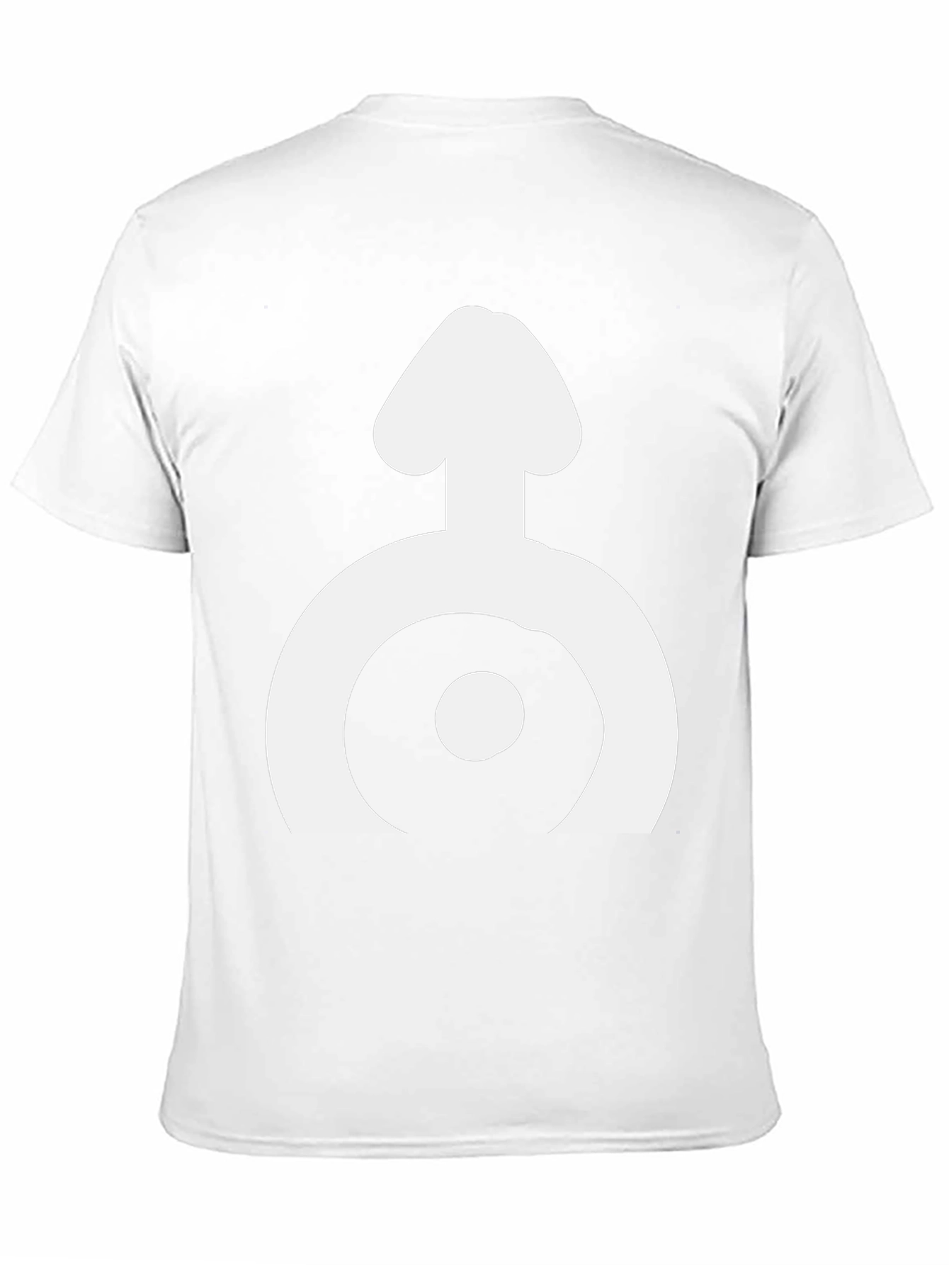 Black T-Shirt with White Symbol Design