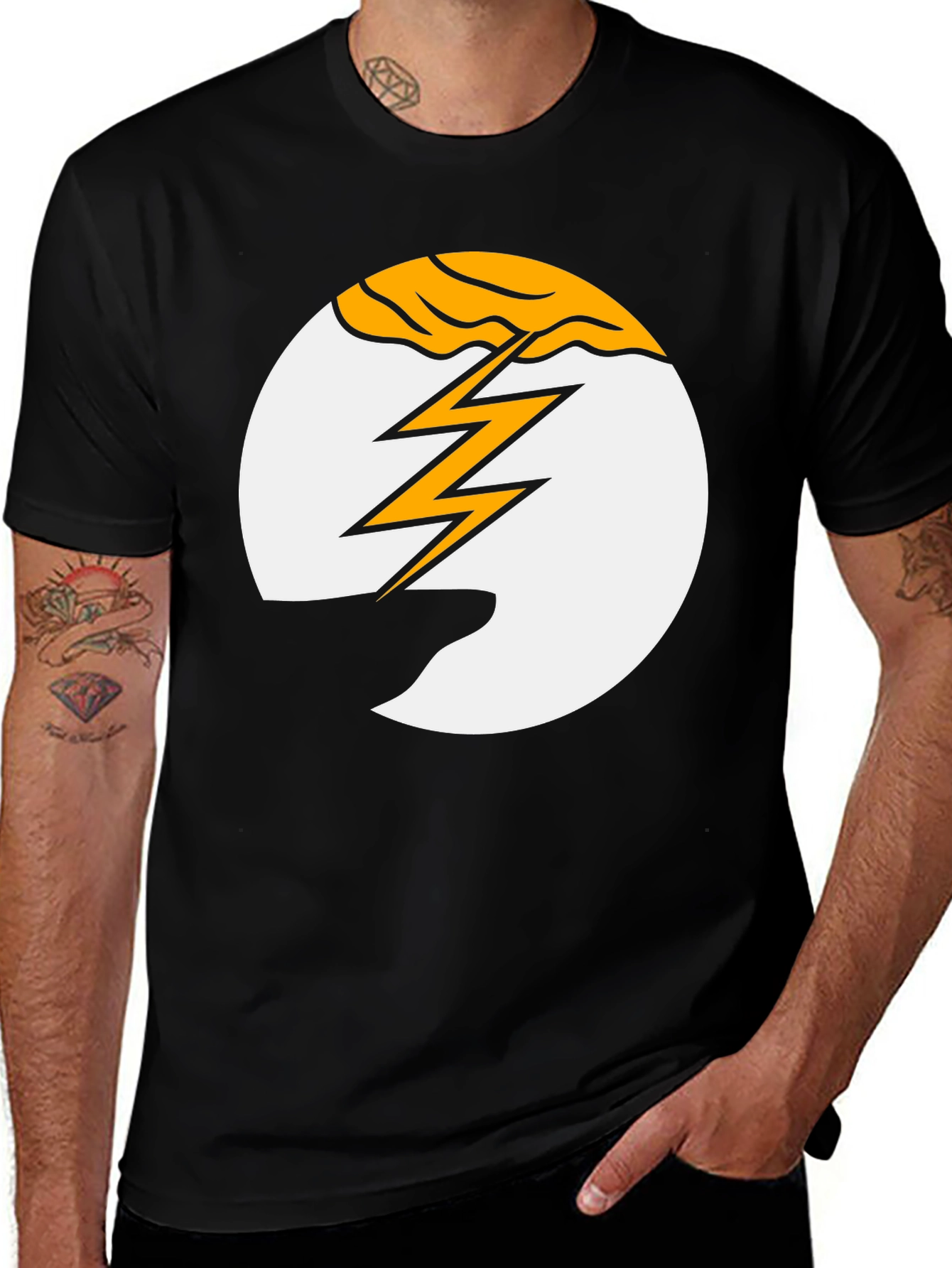 Lightning Bolt Graphic Tee - Bold Statement Shirt